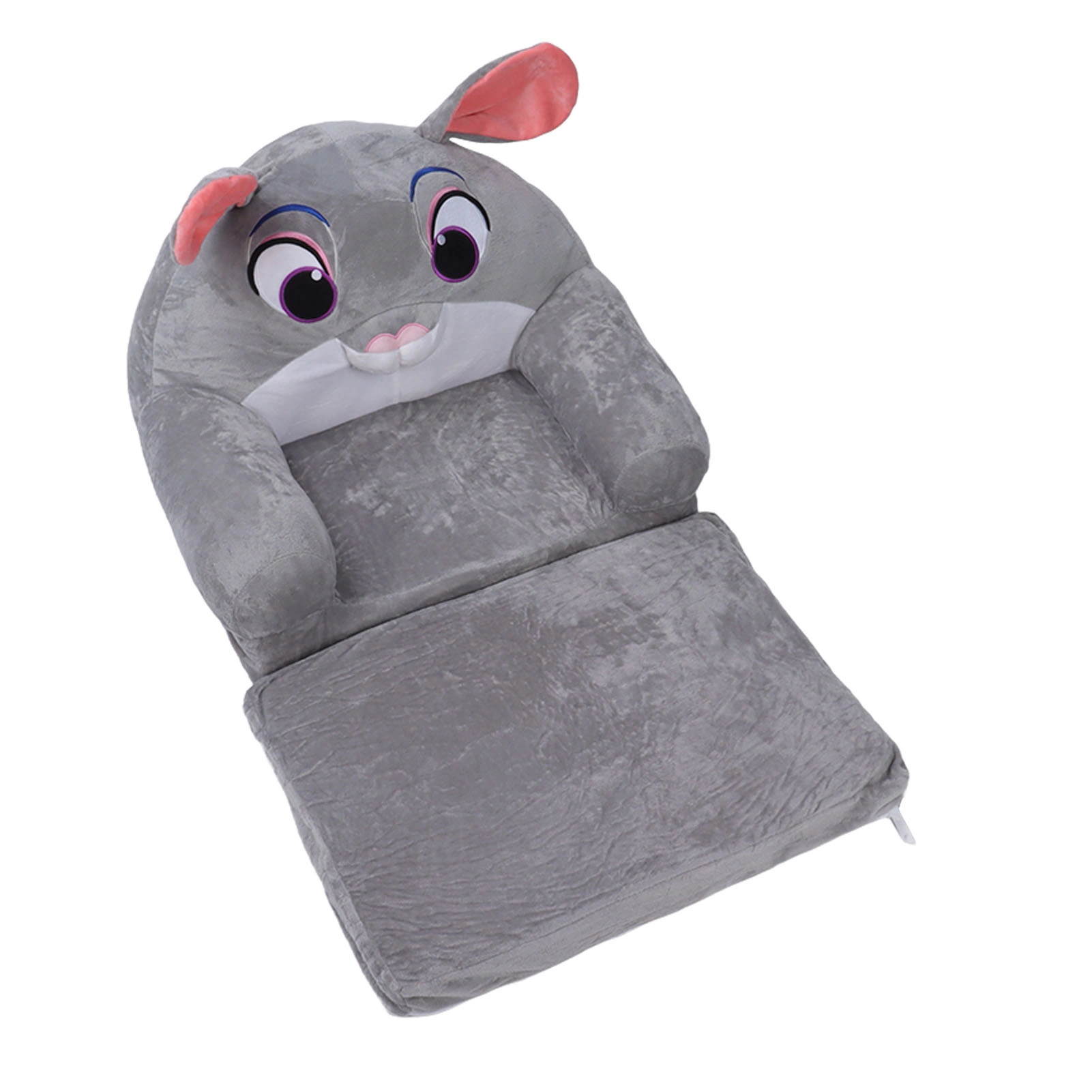 Cute Cartoon Foldable Kids Sofa Bed, 2-Layer Soft Children's Folding Couch with Armrests, Rabbit Design Children Chair for Bedroom Playroom view 4