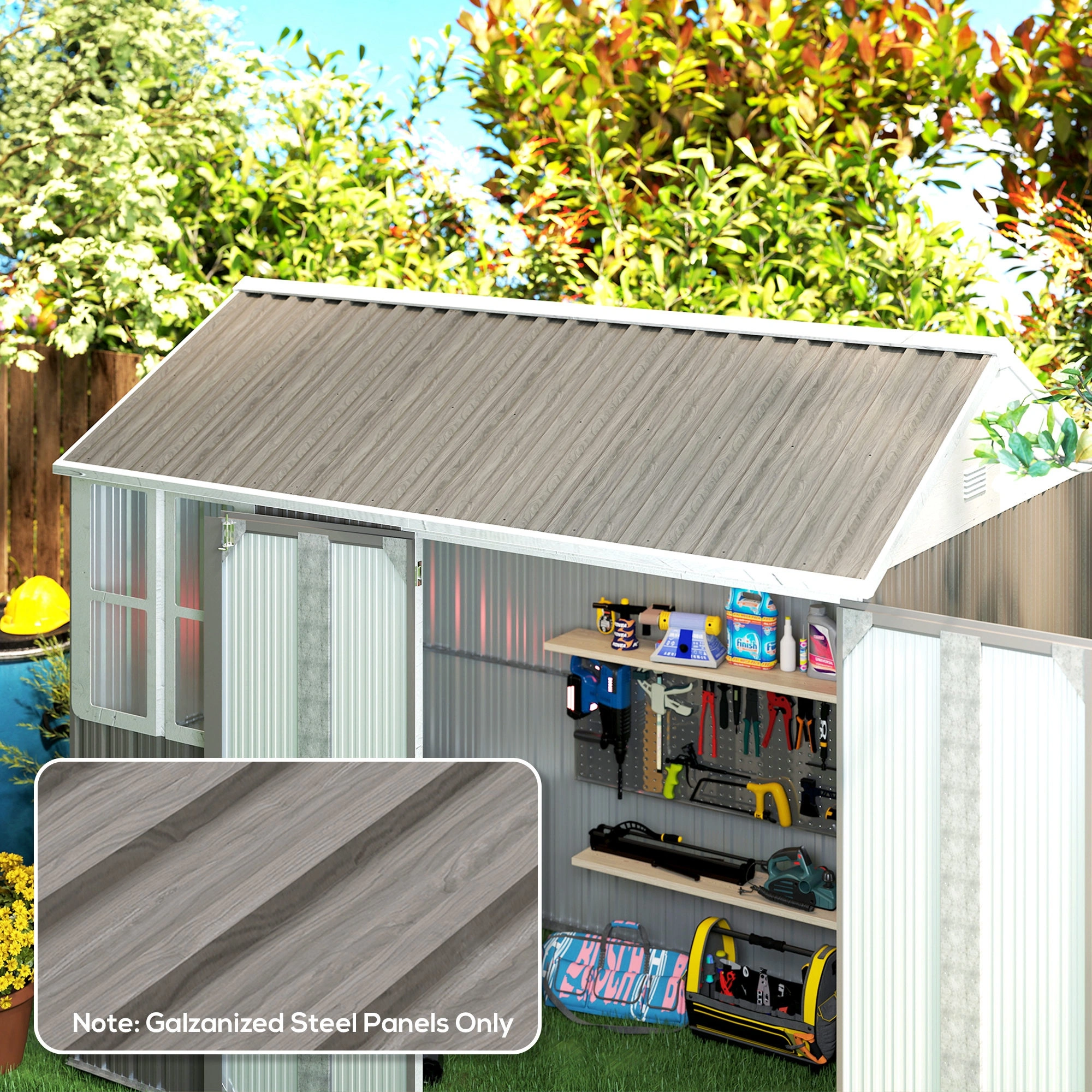 Corrugated Steel Roof Sheet Panels, Galvanized Metal Roofing Panels, Weatherproof Building Siding Sheets