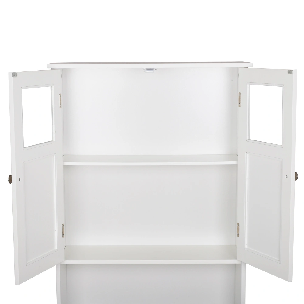 Double Doors Bathroom Cabinet White view 4