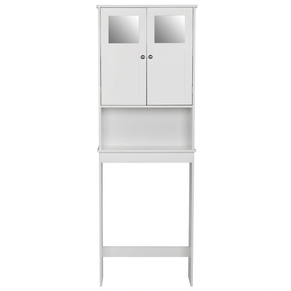 Double Doors Bathroom Cabinet White view 8
