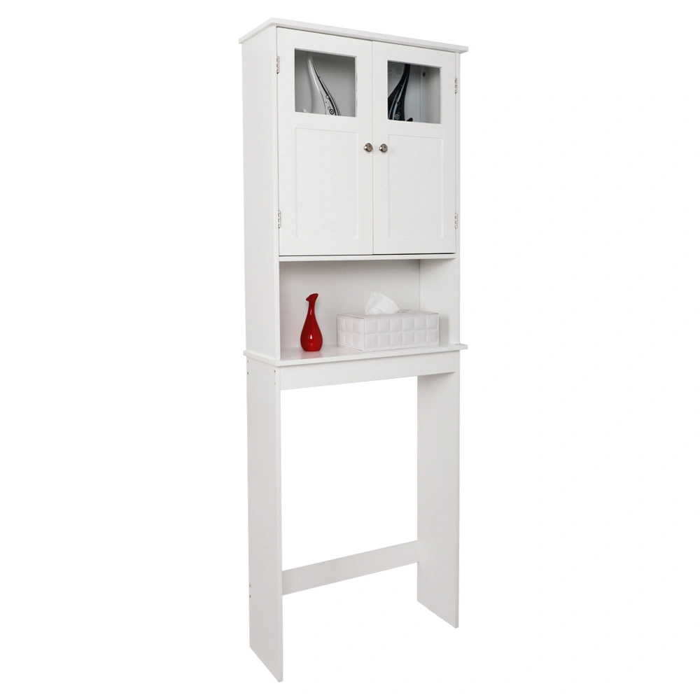 Double Doors Bathroom Cabinet White view 9