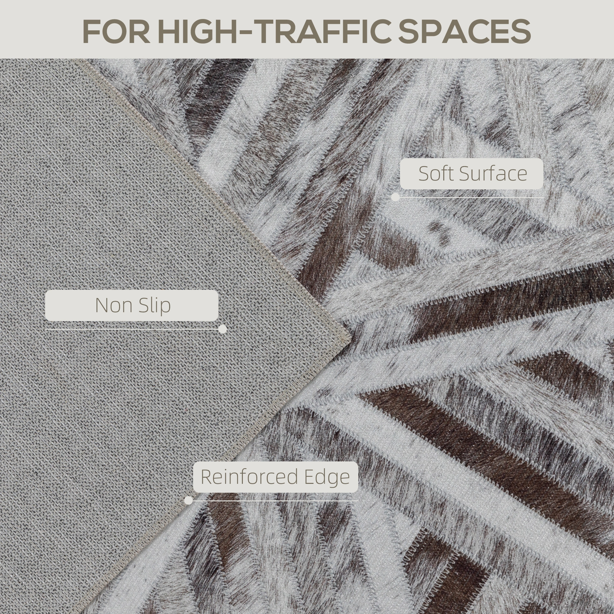 Soft Plush Area Rug for Living Room Bedroom, Non-Slip Floor Mat Decorative Carpet view 4