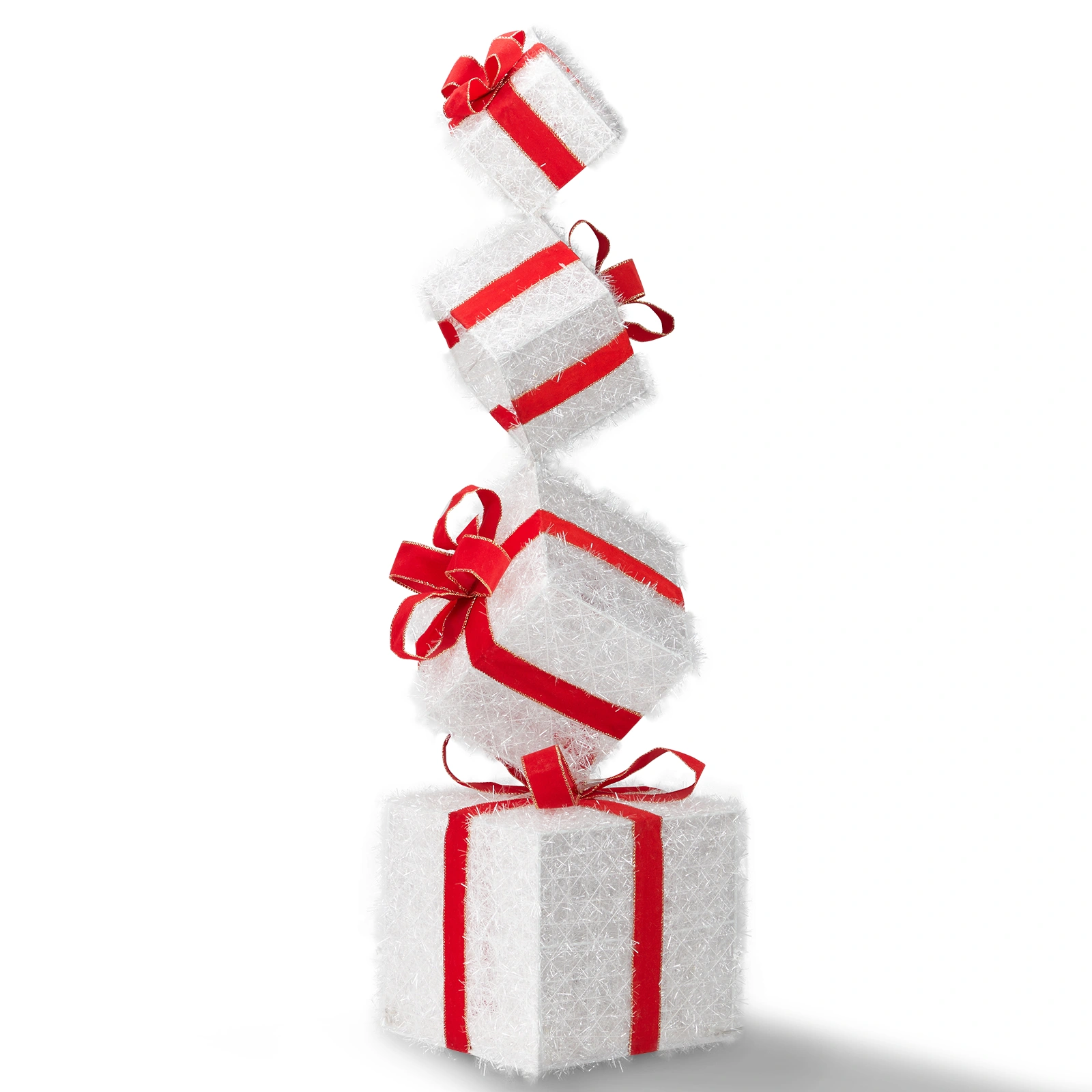 3FT Lighted Gift Box Tower w/ 80 LED Warm White Lights Stakes Christmas Outdoor Indoor Decor view 14