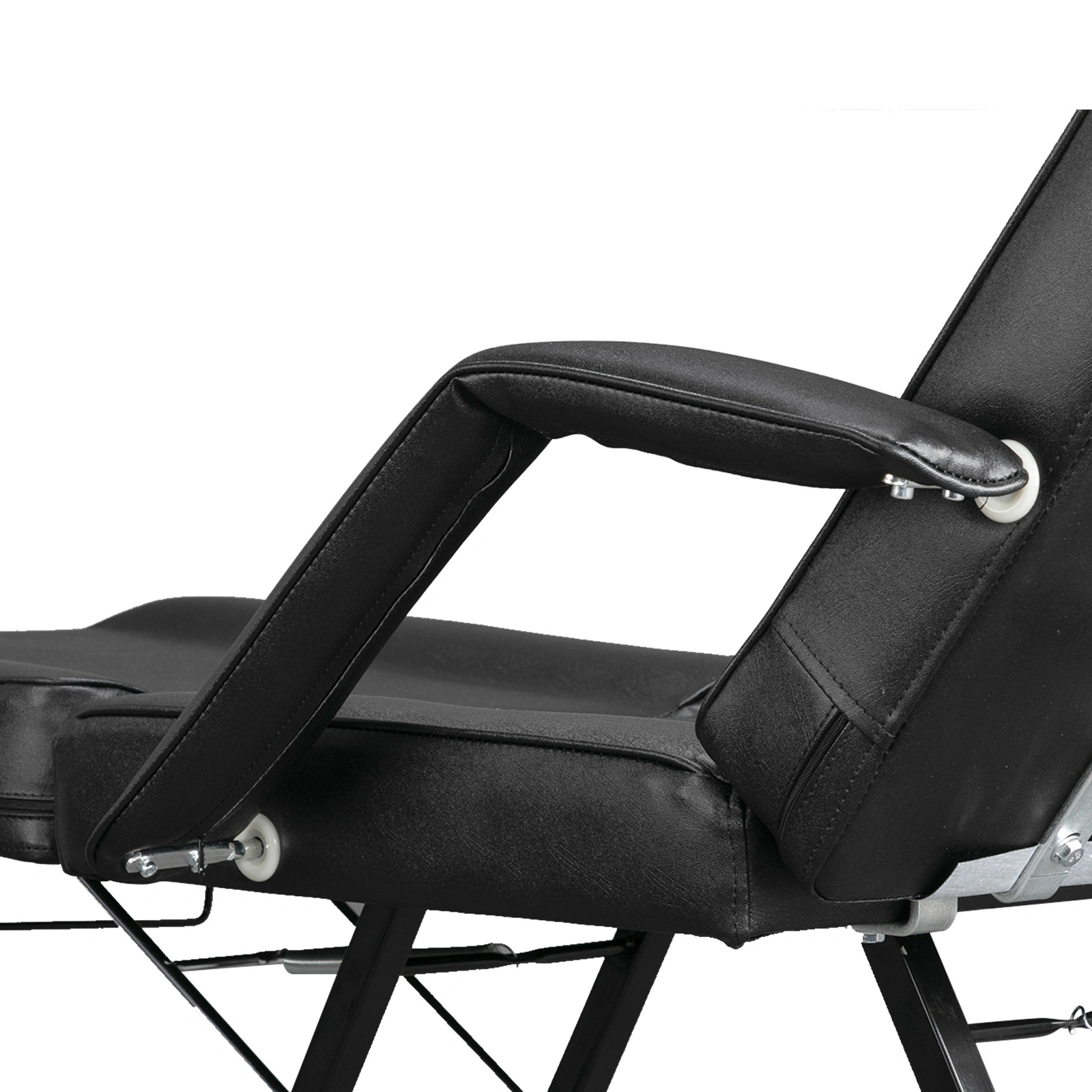 015A Beauty Salon Bed with Stool, Black Massage Table for Hairdressing Barber Chair view 4