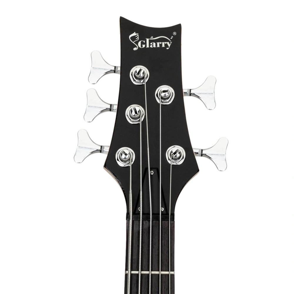 GIB 5 String Full Size Electric Bass Guitar SS Pickups and Amp Kit for The Experienced Player Sunset Color view 15