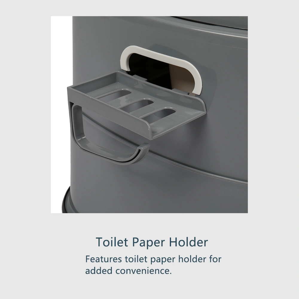 Portable Toilet with Non-slip Mat Grey view 19