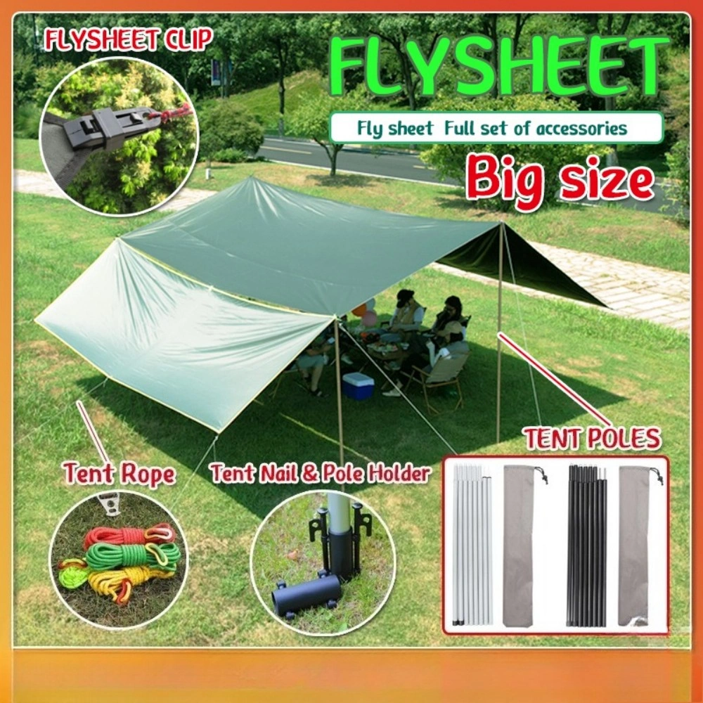Waterproof Flysheet Groundsheet Camping Tarp Shelter Alas Tent Floor Sheet Awning