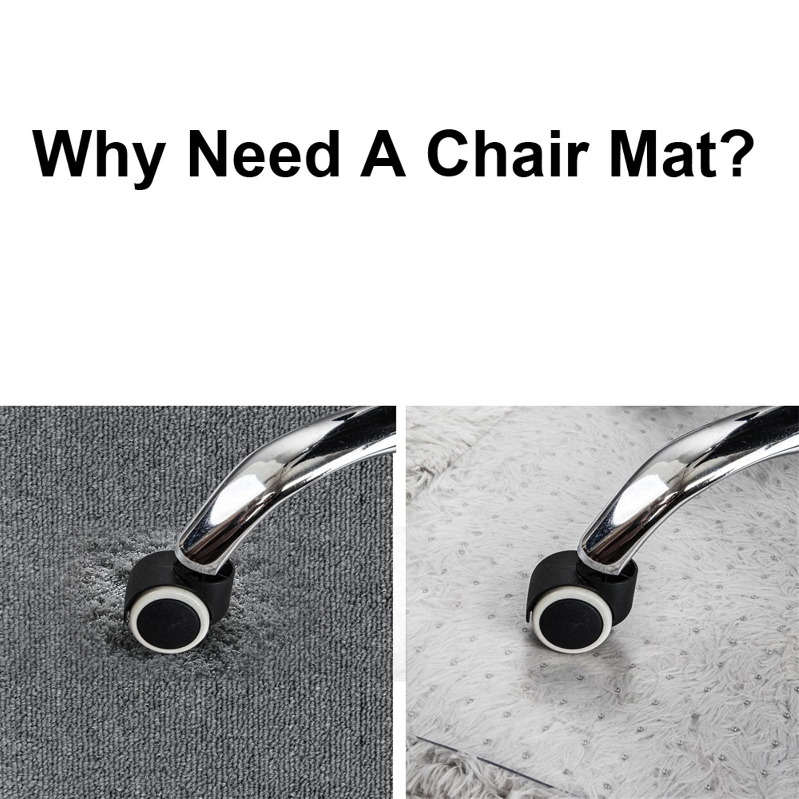 PVC Rectangle Floor Protection Mat Chair Mat with Nail Transparent view 10