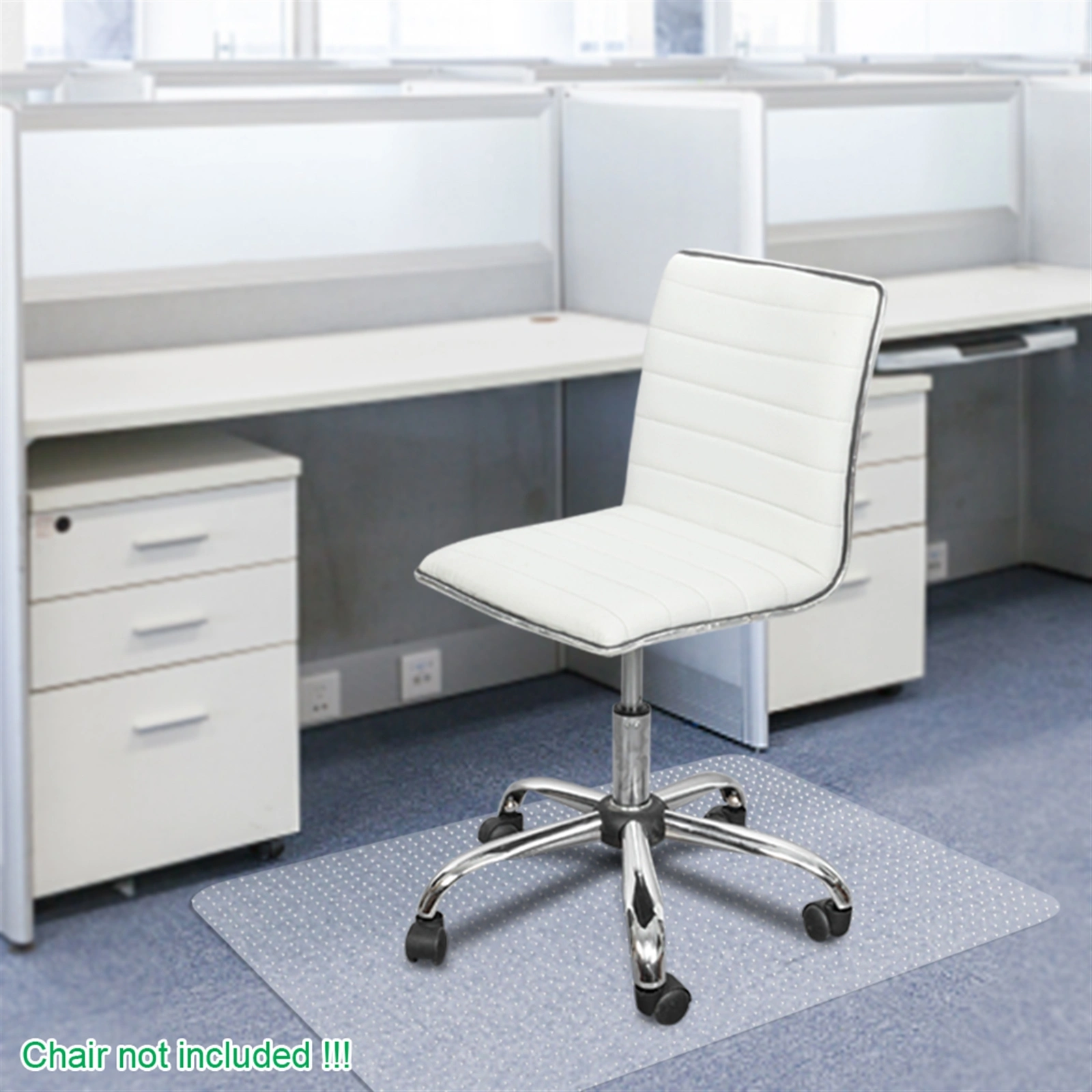 PVC Rectangle Floor Protection Mat Chair Mat with Nail Transparent view 11