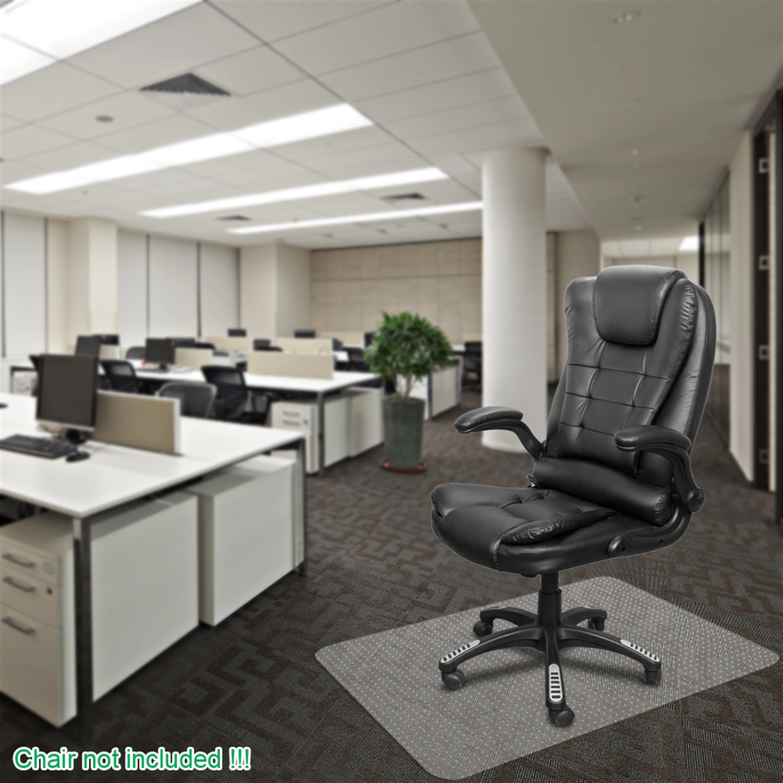 PVC Rectangle Floor Protection Mat Chair Mat with Nail Transparent view 14