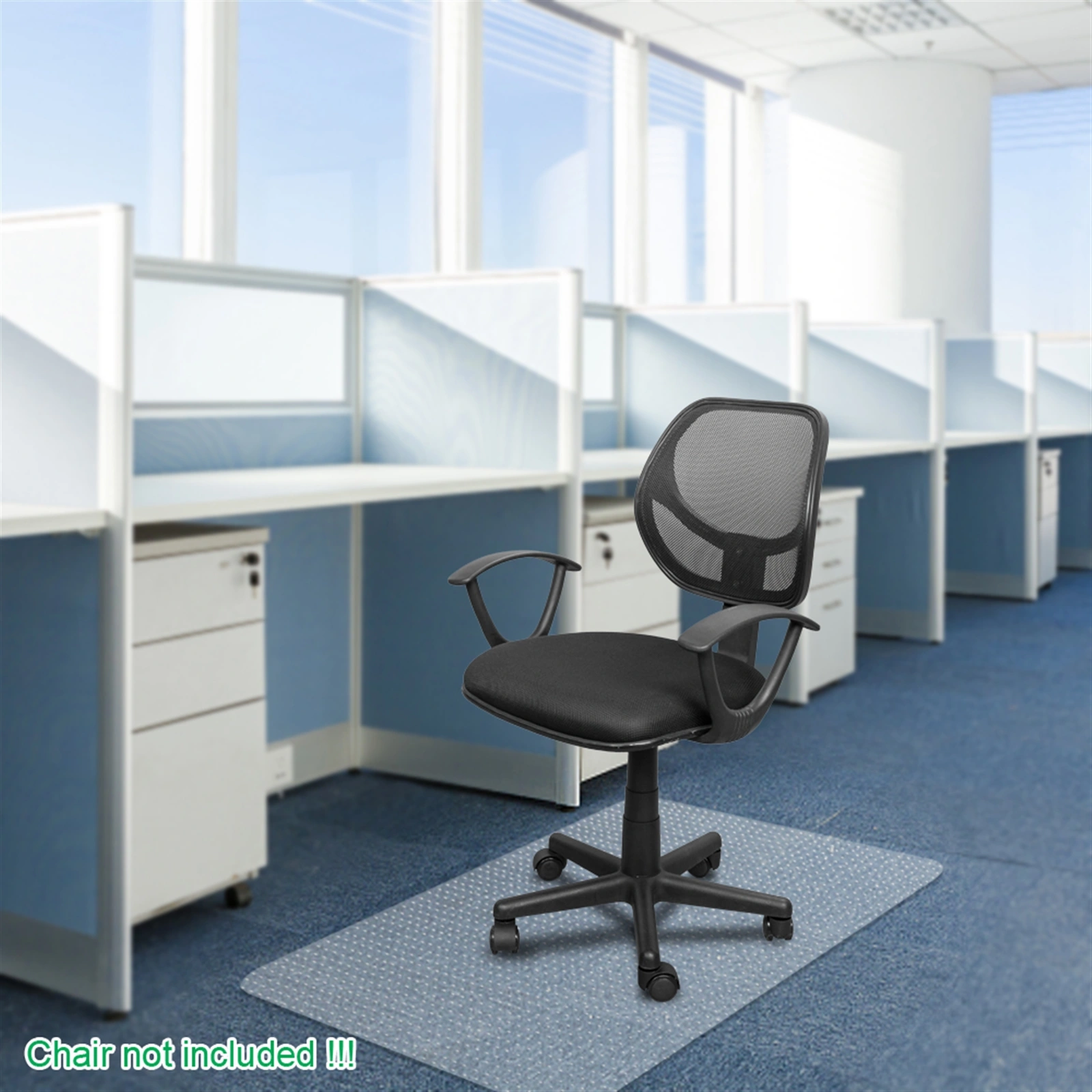 PVC Rectangle Floor Protection Mat Chair Mat with Nail Transparent view 16