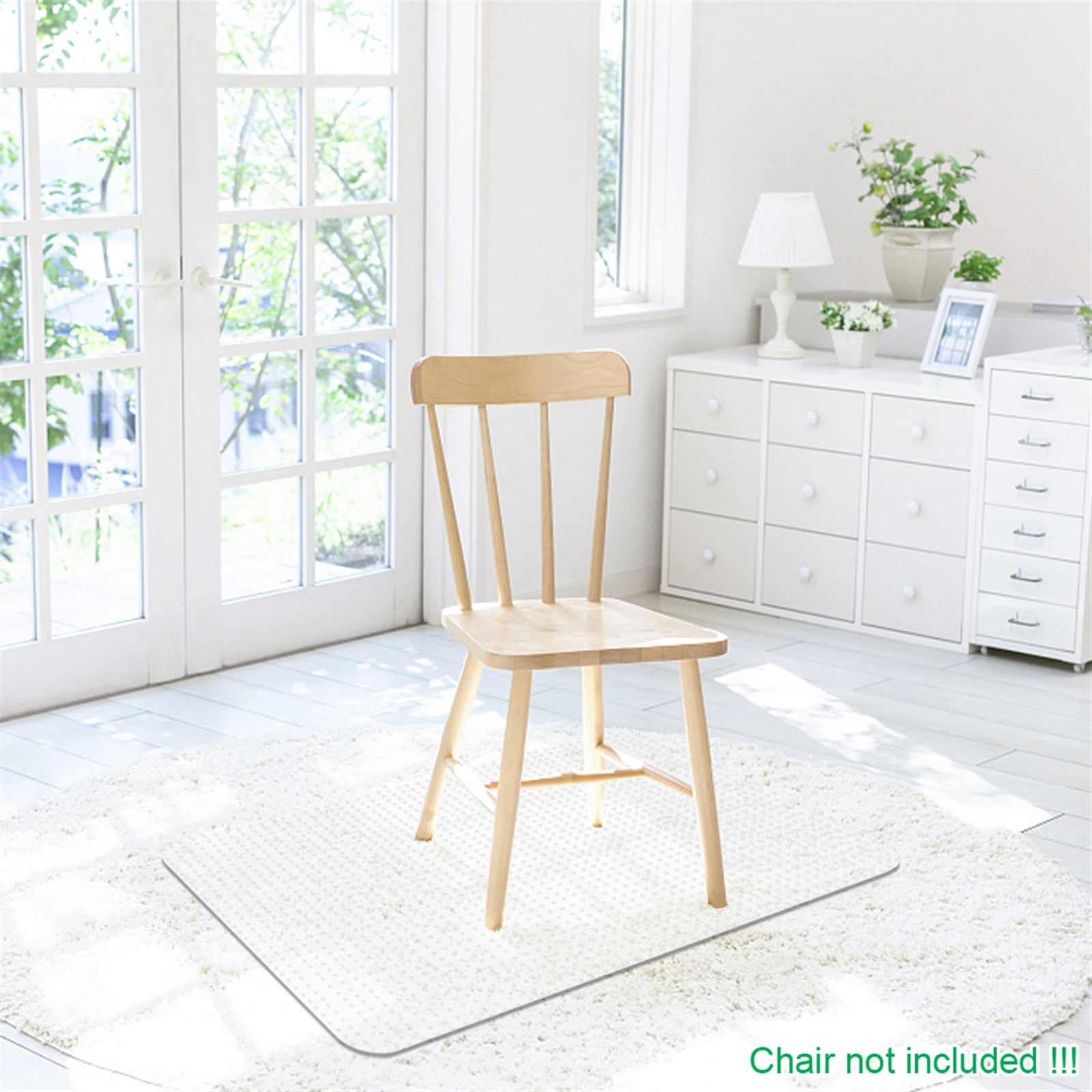 PVC Rectangle Floor Protection Mat Chair Mat with Nail Transparent view 19
