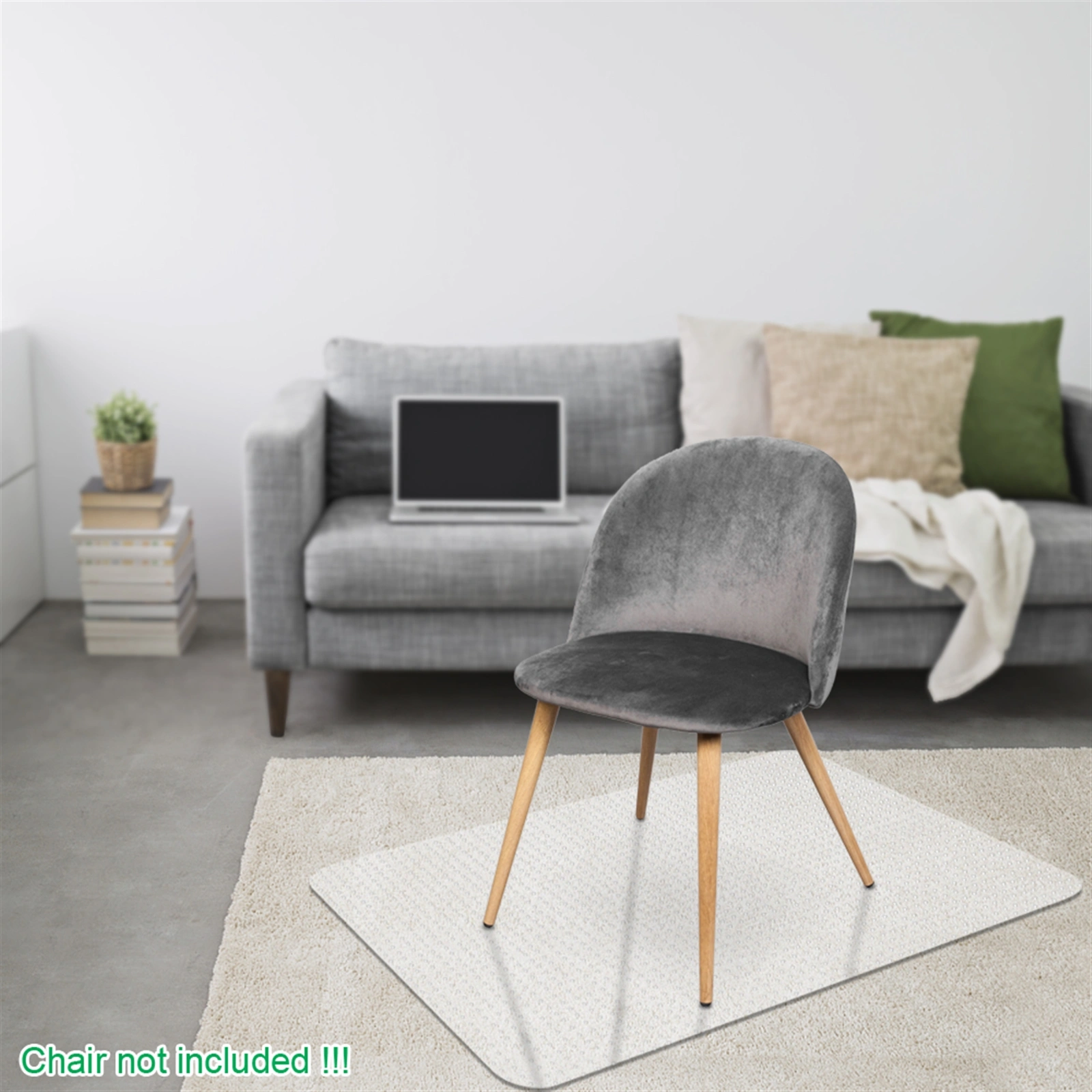 PVC Rectangle Floor Protection Mat Chair Mat with Nail Transparent view 22