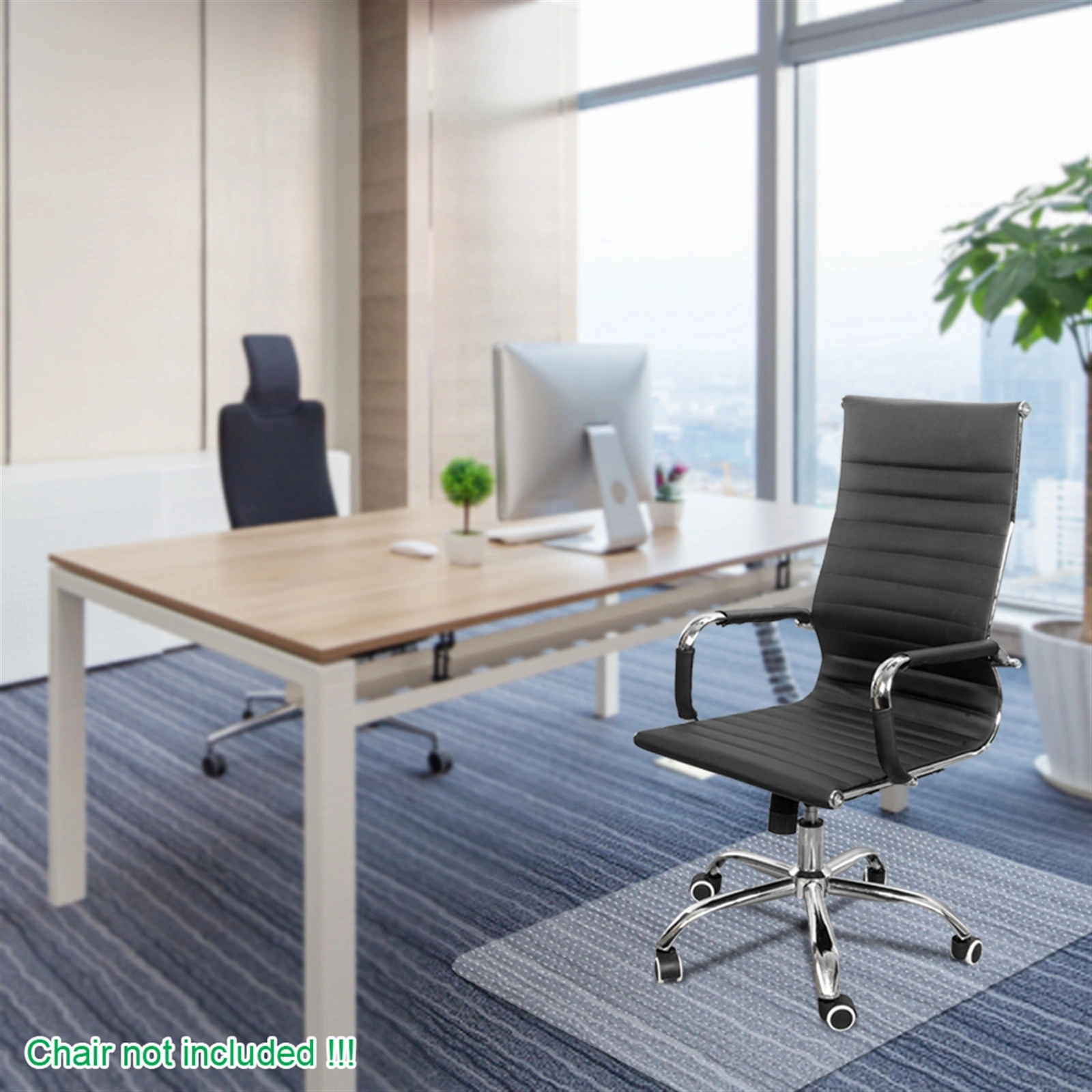 PVC Rectangle Floor Protection Mat Chair Mat with Nail Transparent view 9