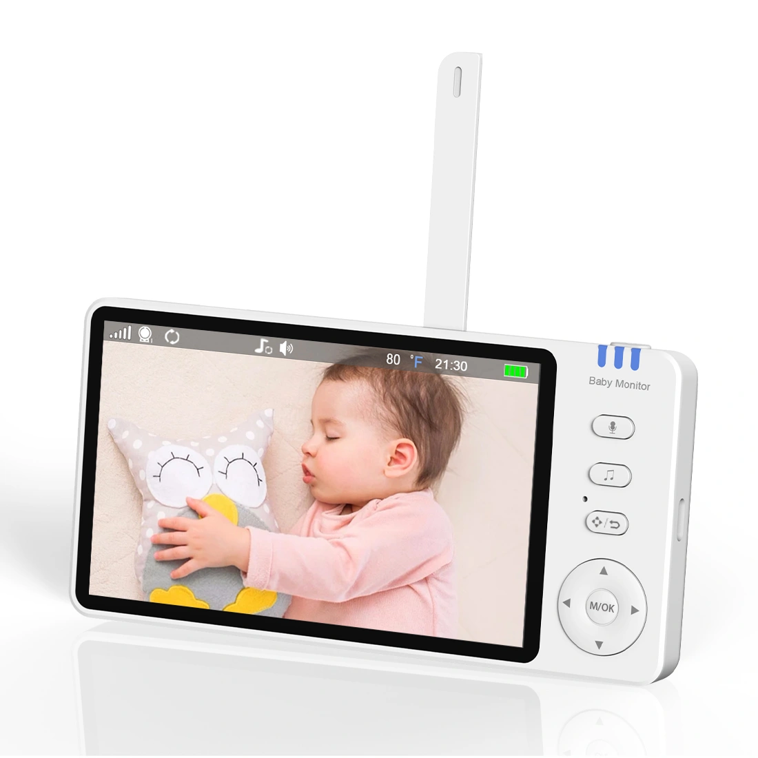 Baby Monitor 720P Camera 5 Inch HD IPS Display 3500mAh VOX Night Vision Two-Way Talk view 3