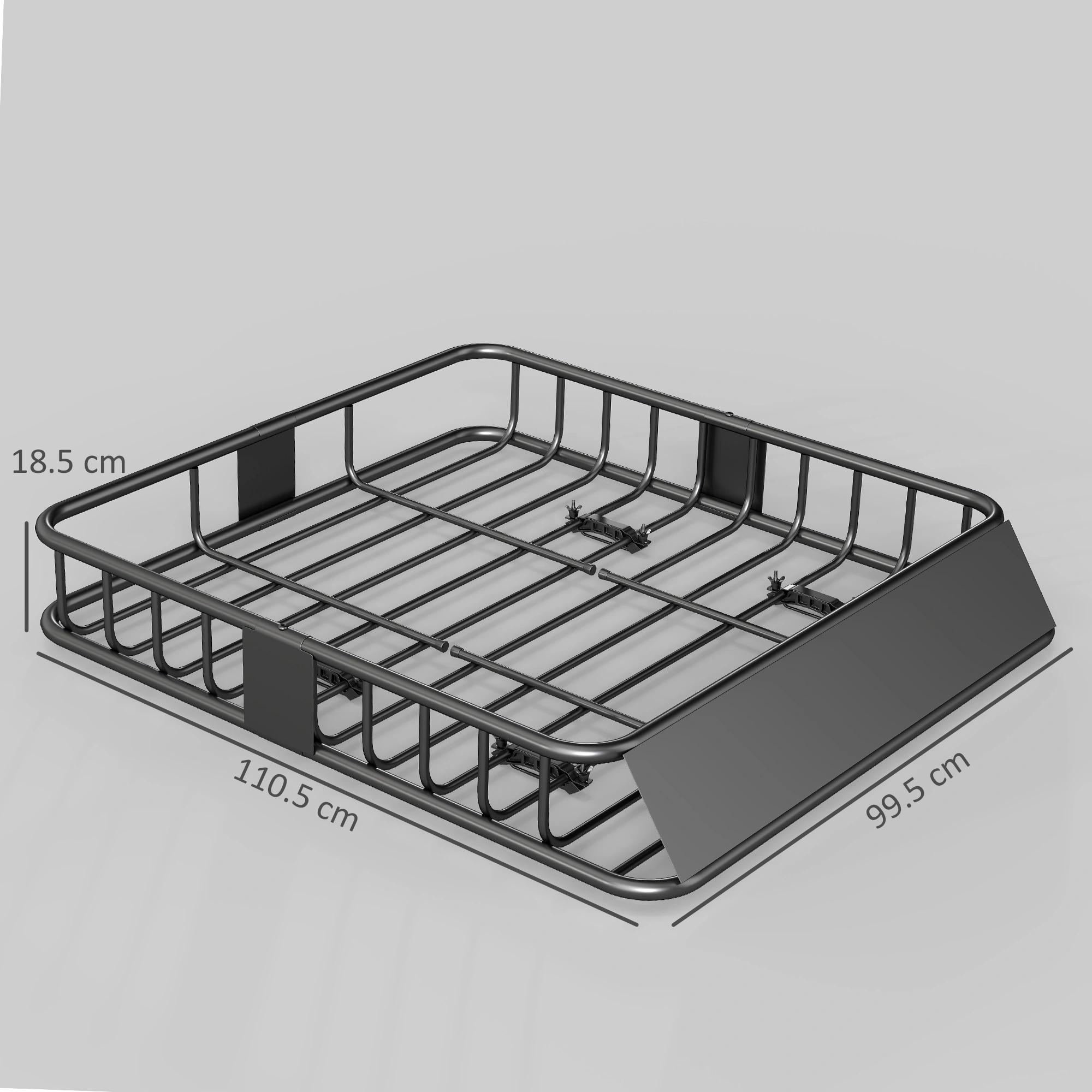 Roof Luggage Rack Basket Tray, 57x32 Inch Car Top Carrier, Waterproof Cargo Basket for SUVs view 2