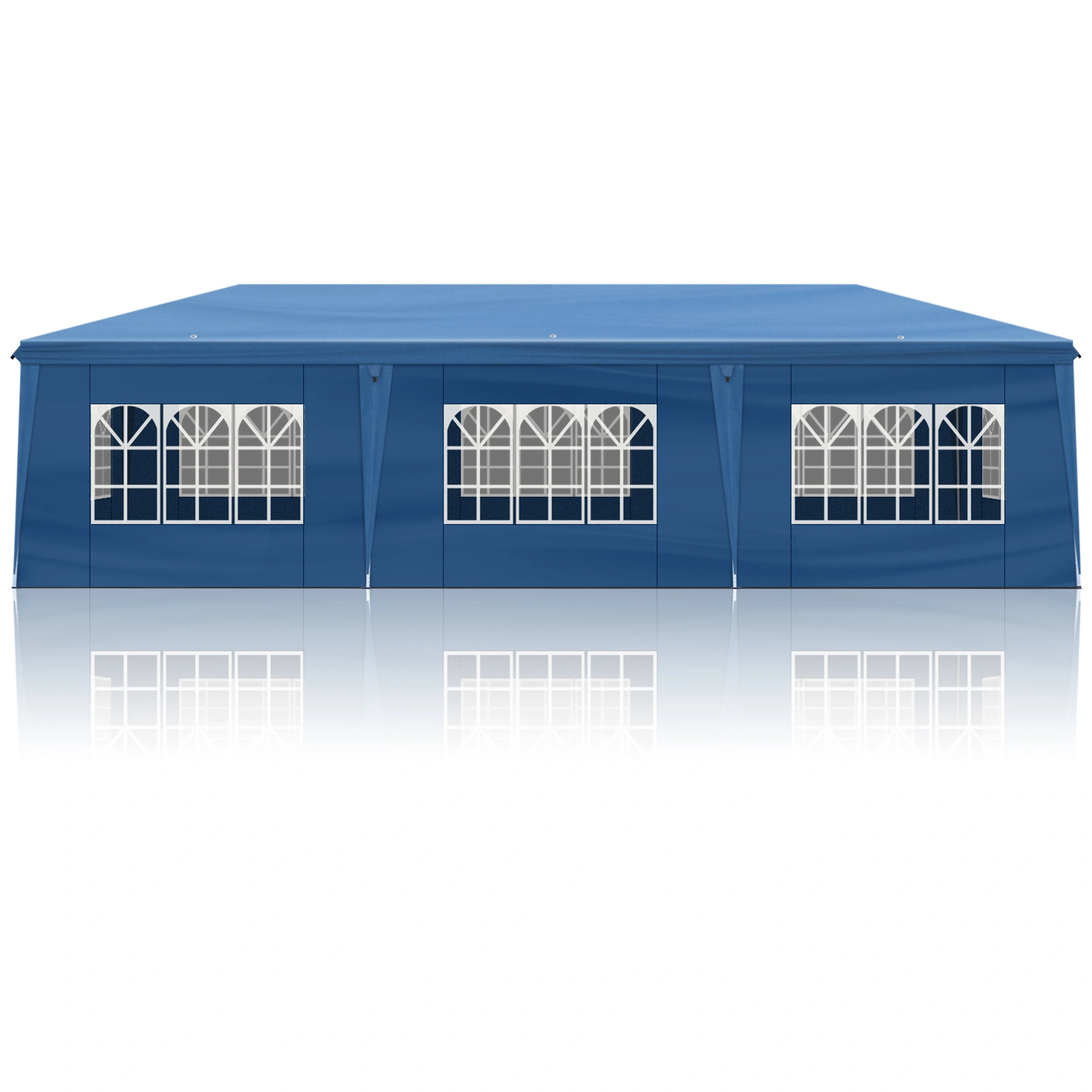 10x30ft Pop Up Canopy Tent, Portable Instant Canopy with 8 Sidewalls, Outdoor Event Canopy for Party Wedding Birthday, Blue view 8