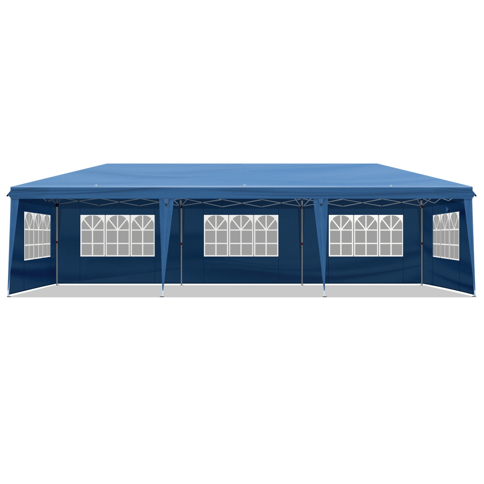 10x30ft Pop Up Canopy Tent, Portable Instant Canopy with 8 Sidewalls, Outdoor Event Canopy for Party Wedding Birthday, Blue view 9