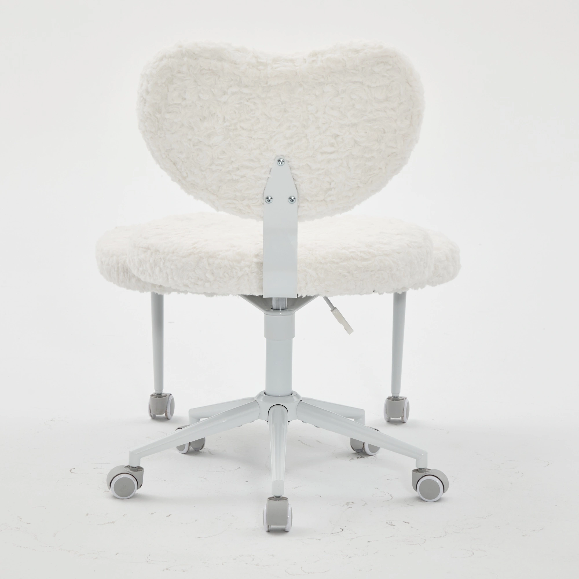 Artificial rabbit hair Meditation Chair Plus, Cross Legged Chair with Wheels, ADHD Chair, Criss Cross Desk Chair with Lumbar Support and Adjustable Stool, Flexible Design for Fidgety Sitters, Beige view 24