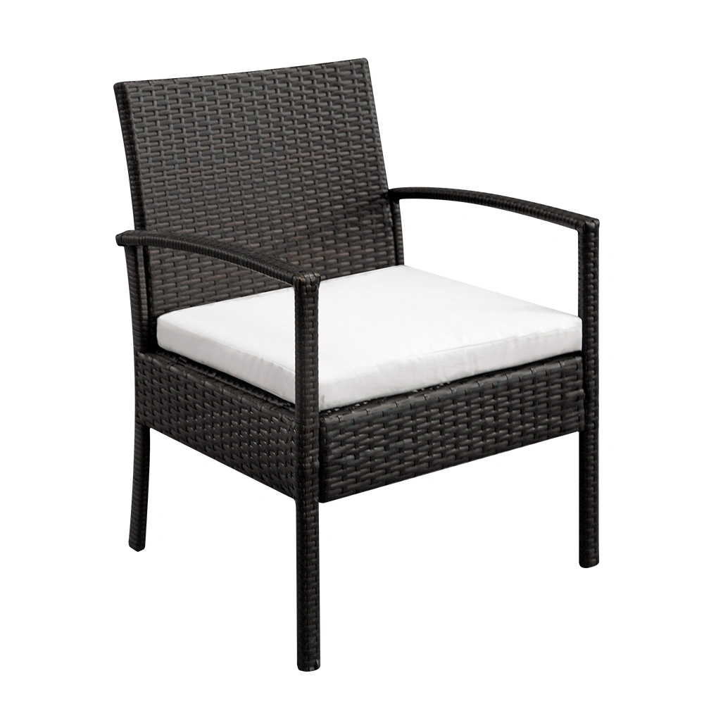 TY-3pcs 2pcs Arm Chairs 1pc Coffee Table Rattan Sofa Set Brown Gradient view 2