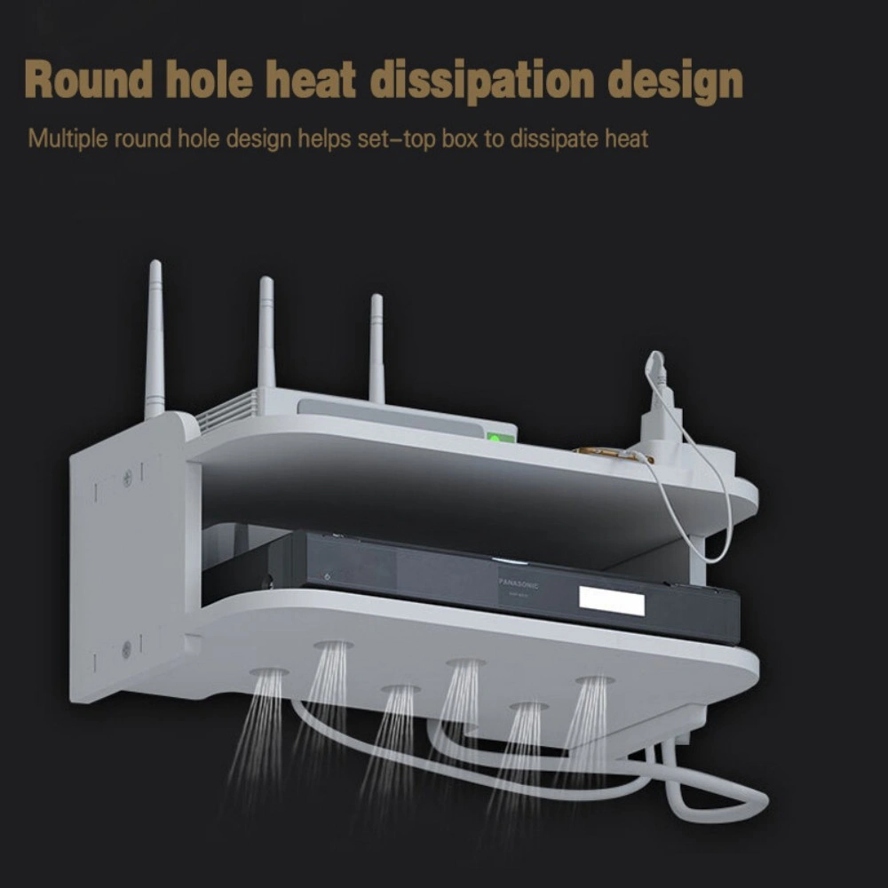 Wall Mount Router Storage Rack Shelf for TV Sky Box CD DVD Game Console view 4