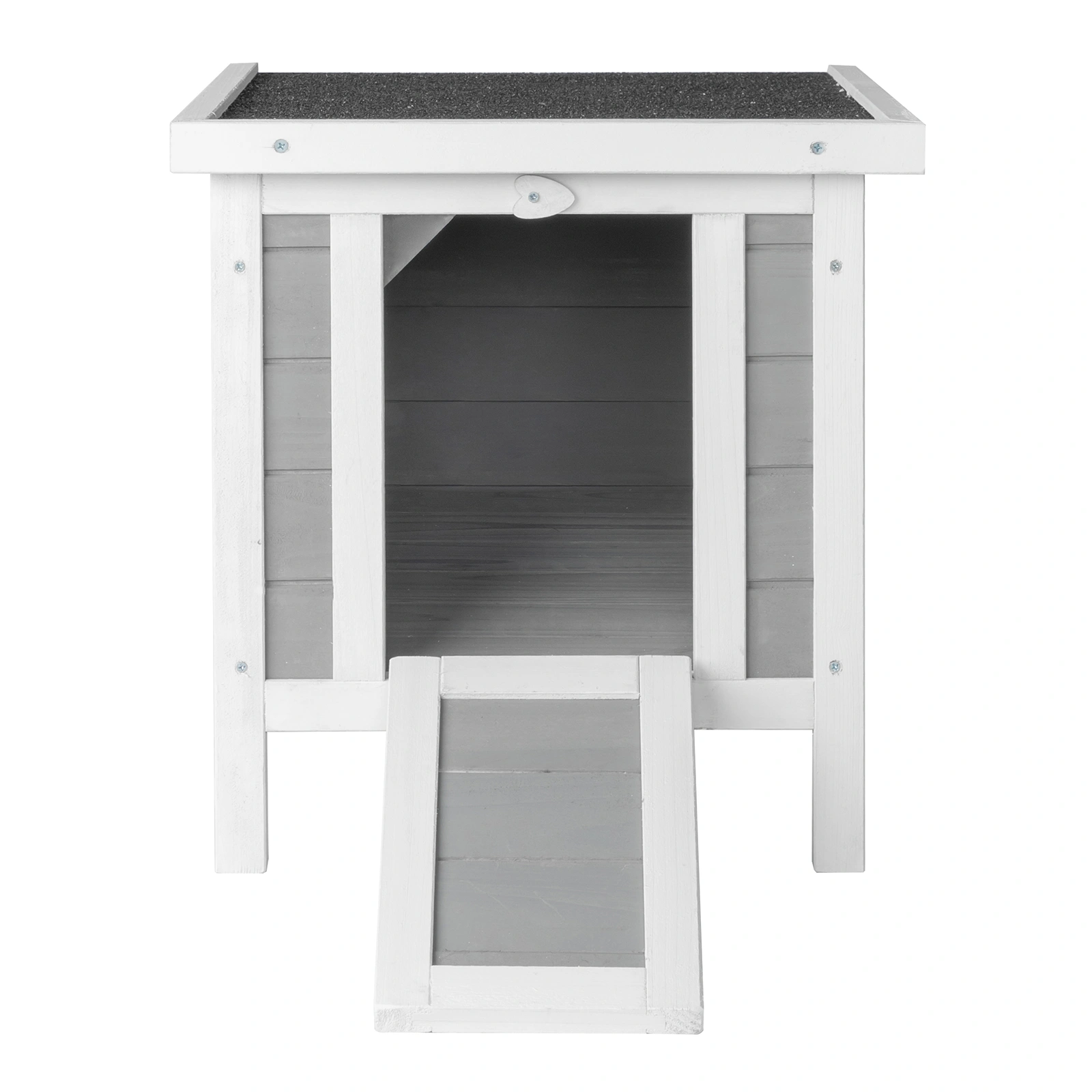 20" Wooden Waterproof Rabbit Hutch Pet Bunny Small Animal House Habitat Gray view 4