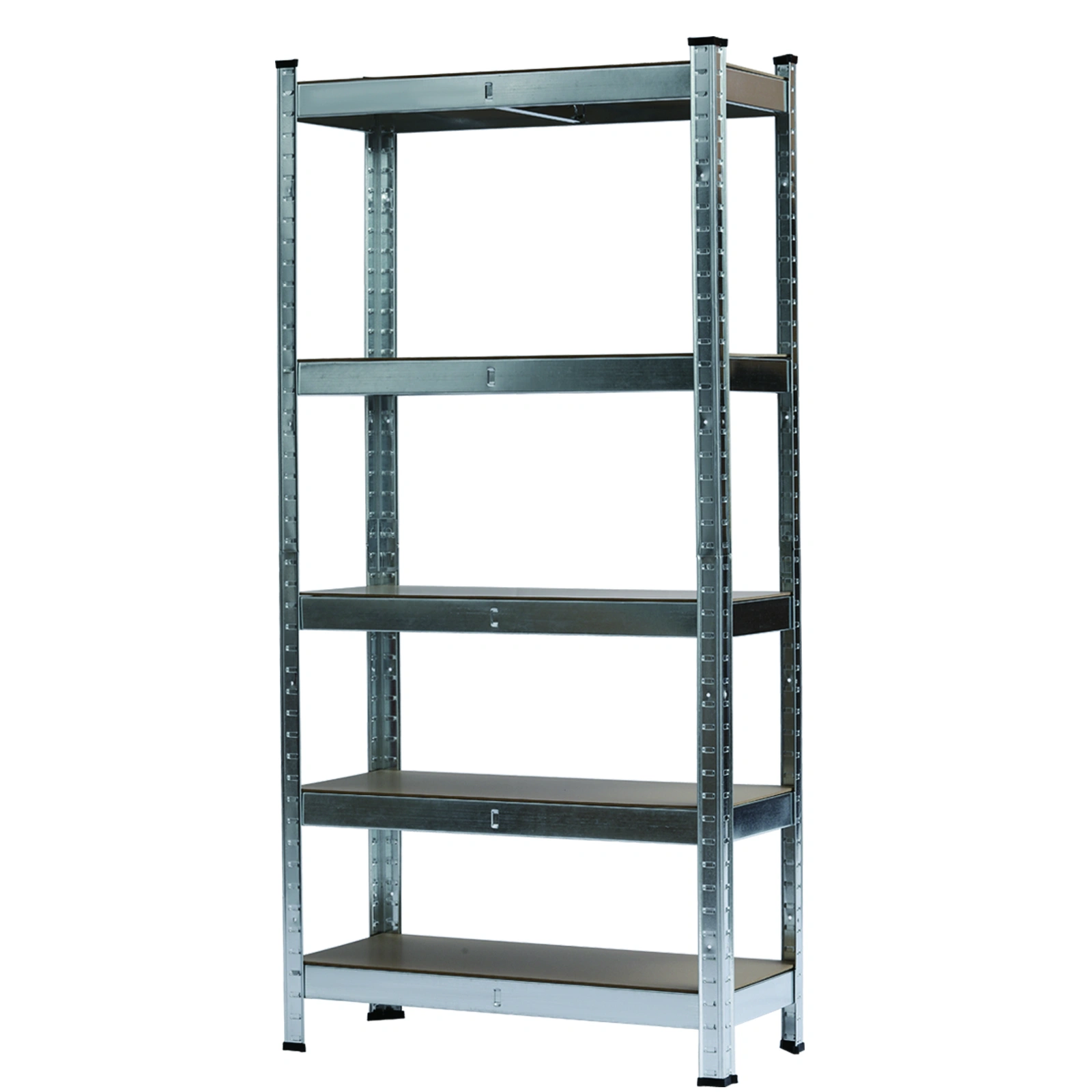 Heavy Duty 5 Tier Galvanized Metal Shelving Rack, Silver Garage Storage Shelf Unit UK