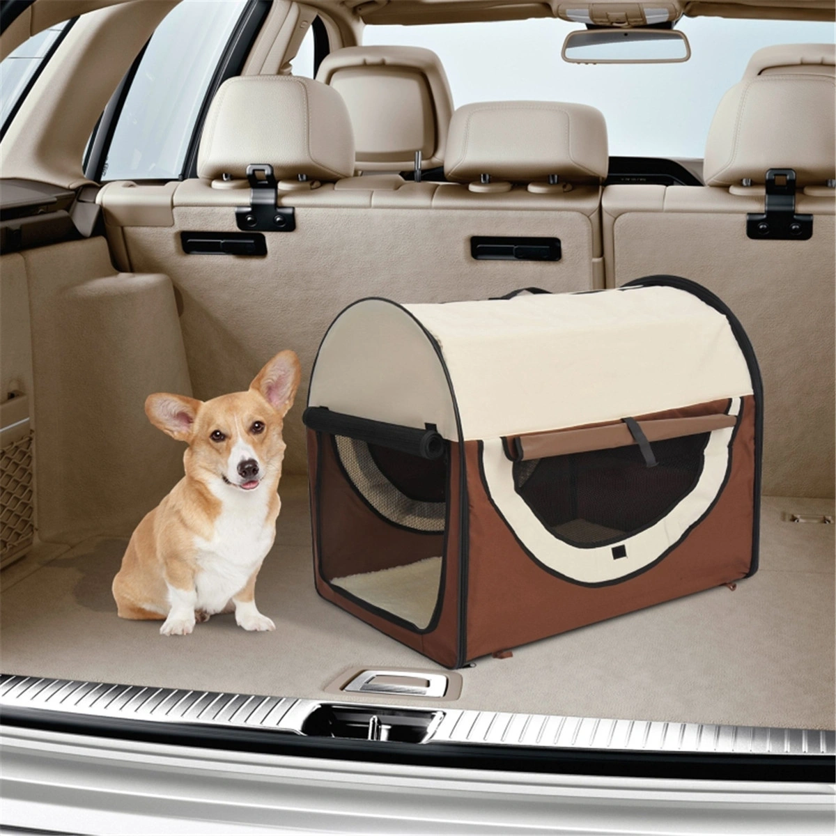 Pet Carrier Bag for Small Dogs & Cats, Portable Airline Approved Travel Crate with Shoulder Strap, Soft Sided Foldable Pet Tote for Car, Home, Outdoor