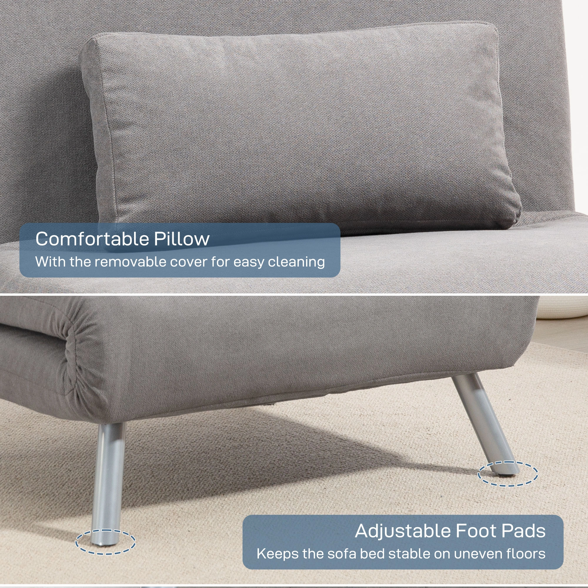 Modern Padded Sofa Chair with Wooden Legs, 1-Seater Accent Chair for Living Room, Bedroom, Small Space view 5