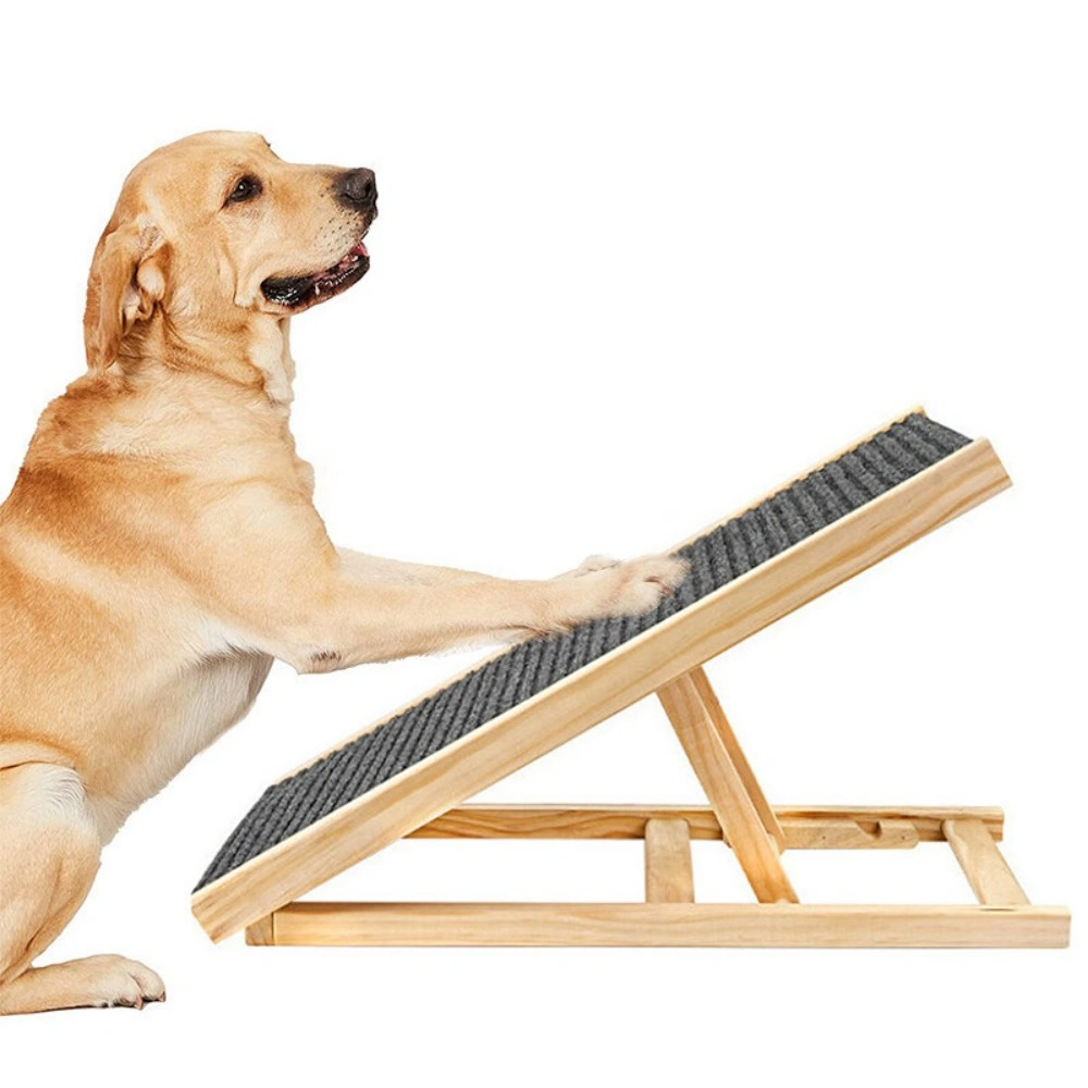 Foldable Dog Stairs & Pet Ramp, Non-Slip Adjustable Height Steps for Sofa Bed Car view 4
