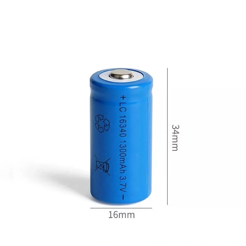 4PCS 16340 Li-ion Rechargeable Batteries 3.7V + USB Charger, High-Capacity 16340 Battery Set for Flashlight and Devices view 2