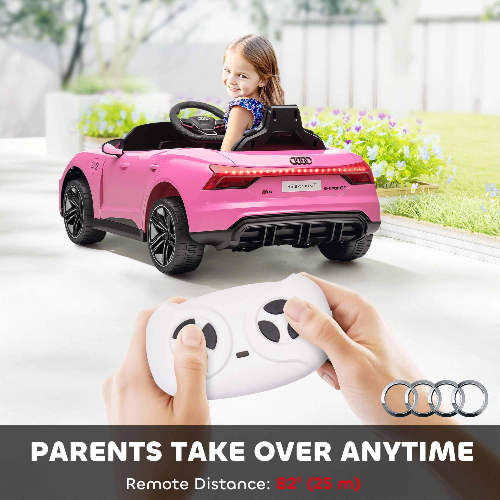 6V Kids Electric Ride On Car, Parental Remote Control, Rechargeable Battery, MP3 Music & Lights, Smooth Power Vehicle for Toddlers view 5