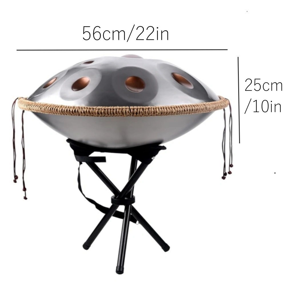 10 Notes Silver Solid Color Handpan Drum Steel Tongue Percussion Instrument view 4