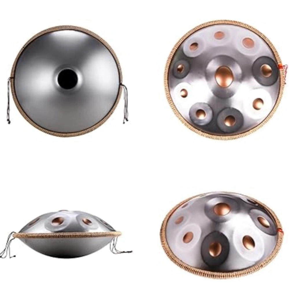 10 Notes Silver Solid Color Handpan Drum Steel Tongue Percussion Instrument view 5