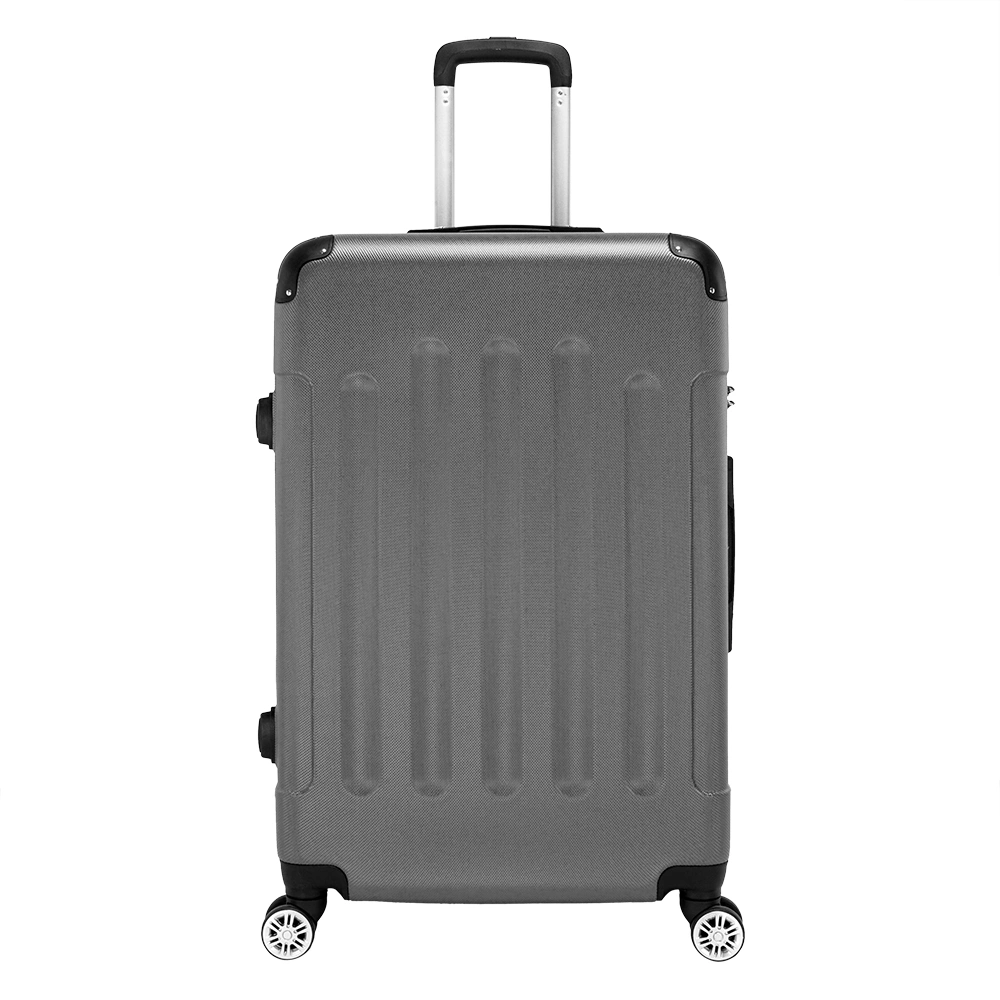 3-in-1 Portable Trolley Suitcase Set 20" 24" 28" ABS Travel Luggage Case Dark Gray view 3