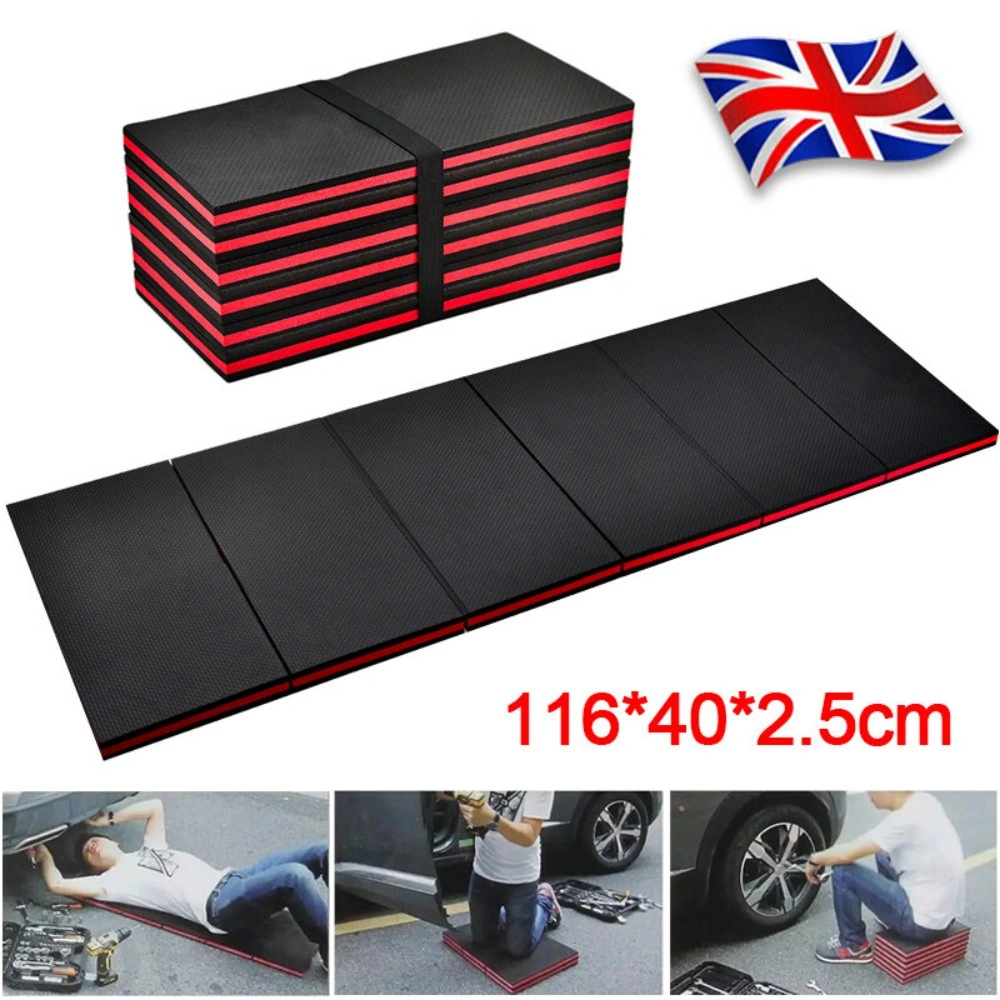 3 in 1 EVA Foam Mechanics Kneeling Mat, Large Folding Garage Mat 30mm Thick, Heavy Duty for Laying Work view 2
