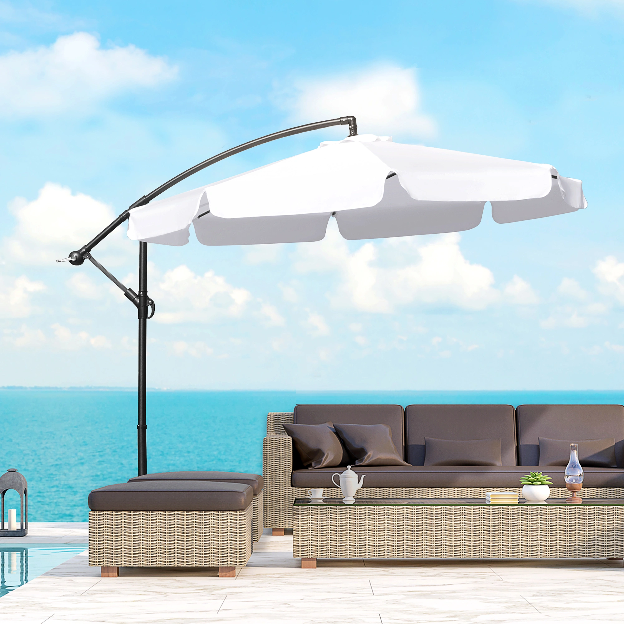 Wall Mounted Umbrella Rack - Indoor Outdoor Umbrella Holder, Durable Wall Mounted Organizer for Beach and Pool Umbrellas