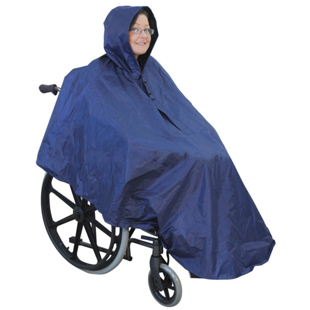 Wheelchair Waterproof Poncho Rain Cover with Hood, Disability Aid Rain Mac Coat for Outdoor Use view 8