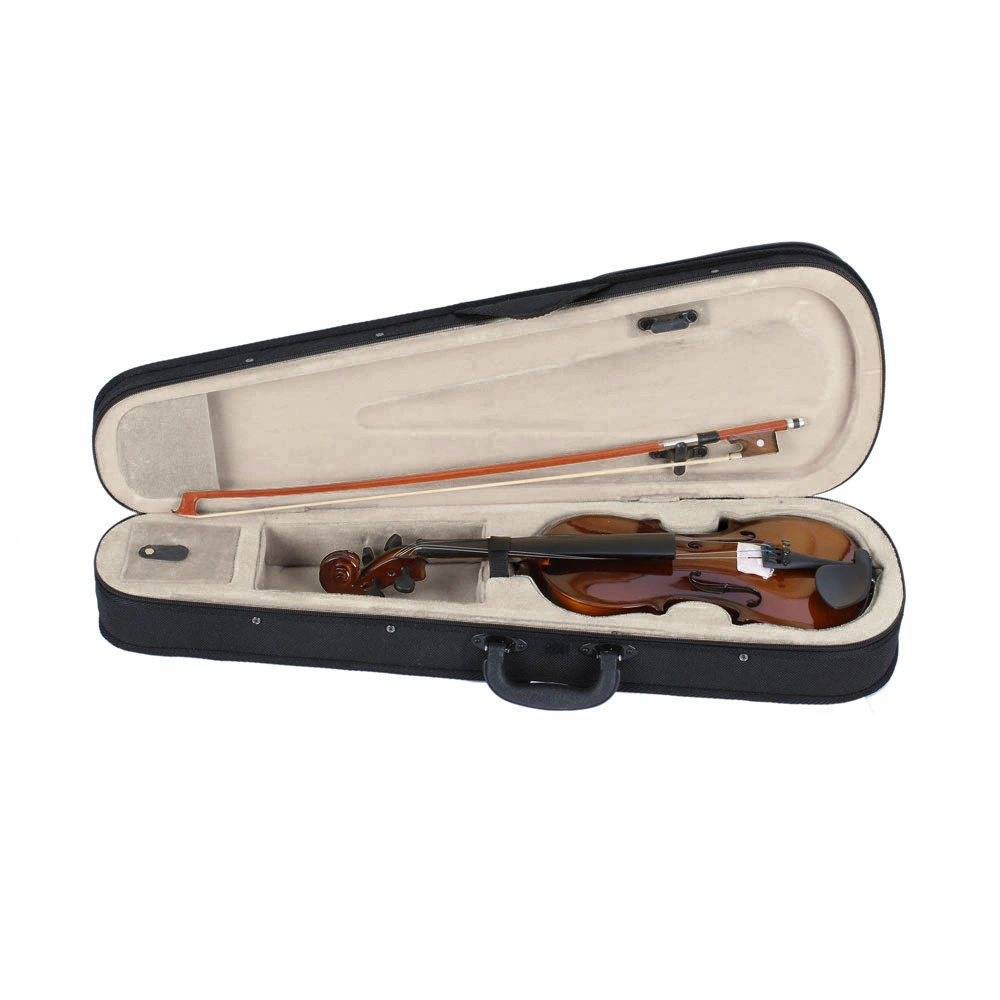 1/4 Size Acoustic Violin Beginner Set with Hard Case Bow Rosin Natural Finish view 2