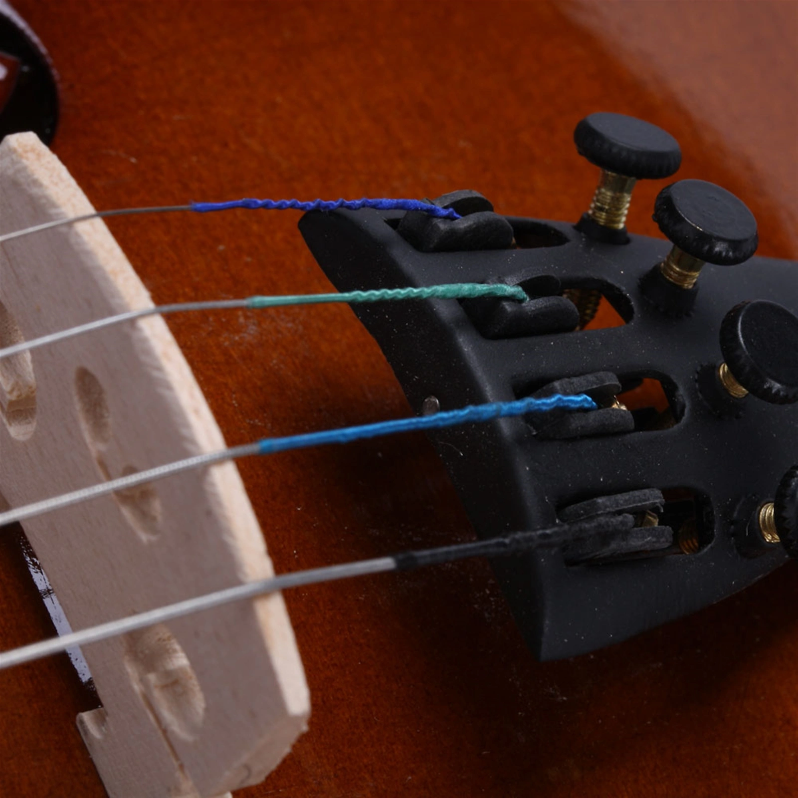 1/4 Size Acoustic Violin Beginner Set with Hard Case Bow Rosin Natural Finish view 7