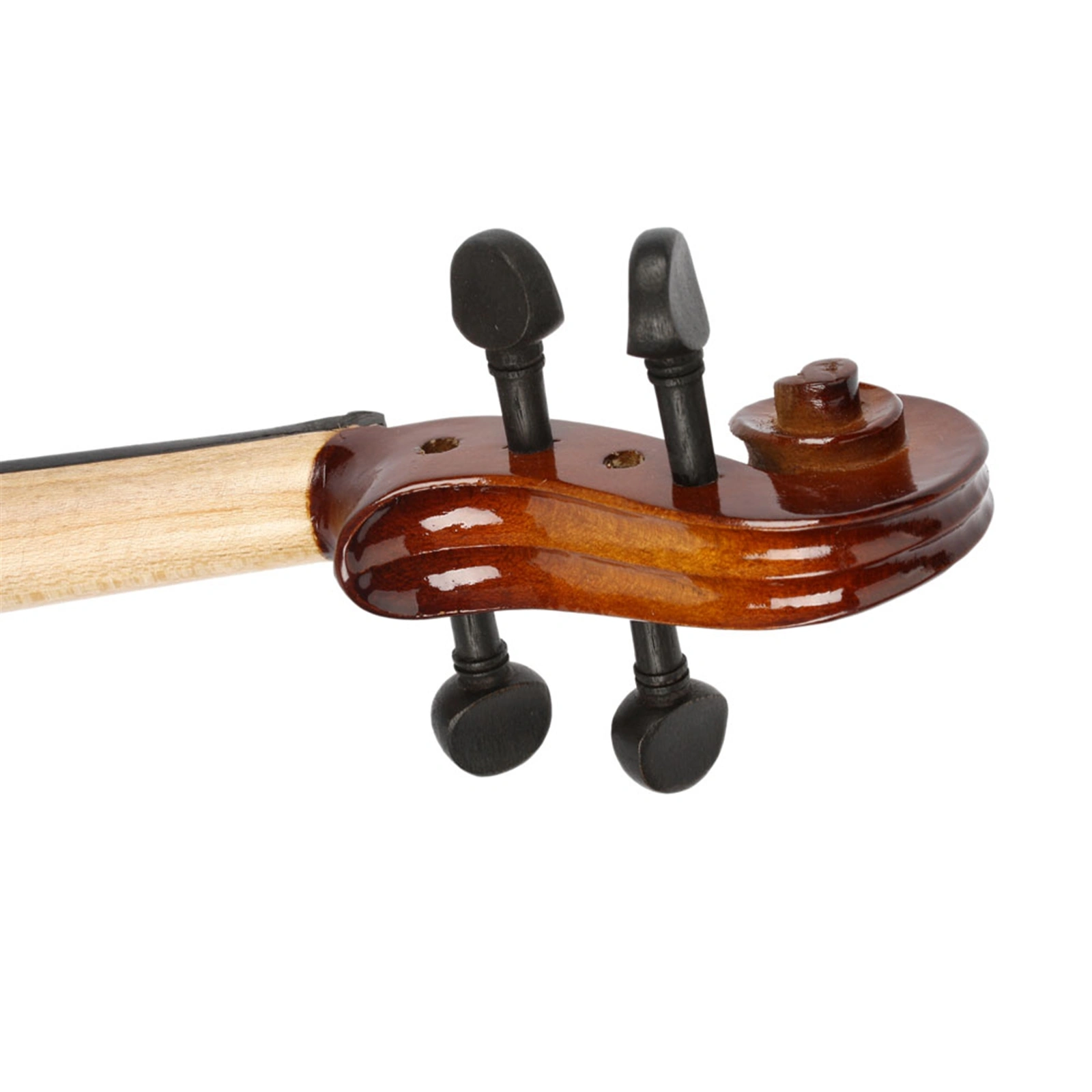 1/4 Size Acoustic Violin Beginner Set with Hard Case Bow Rosin Natural Finish view 9