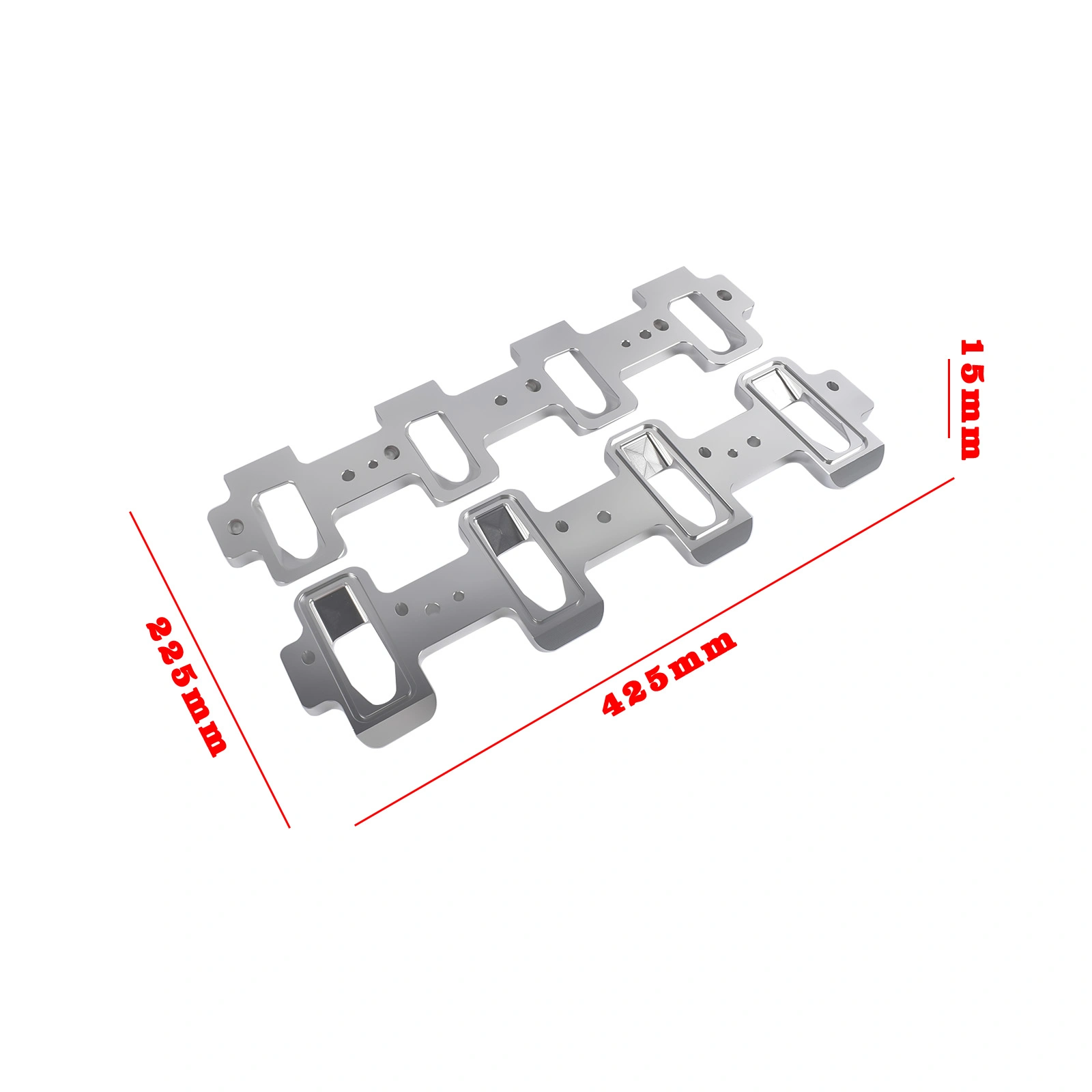 Intake Manifold Adapters Fit for LS Cathedral Port Cylinder Head to Rectangle Port Chevrolet Corvette Camaro SS Pontiac G8 GXP 551316 view 3