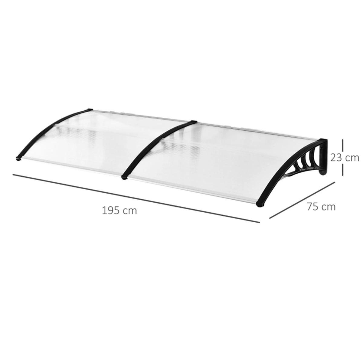 Door Canopy Front Entrance Awning Waterproof Outdoor Door Overhang Shelter view 3