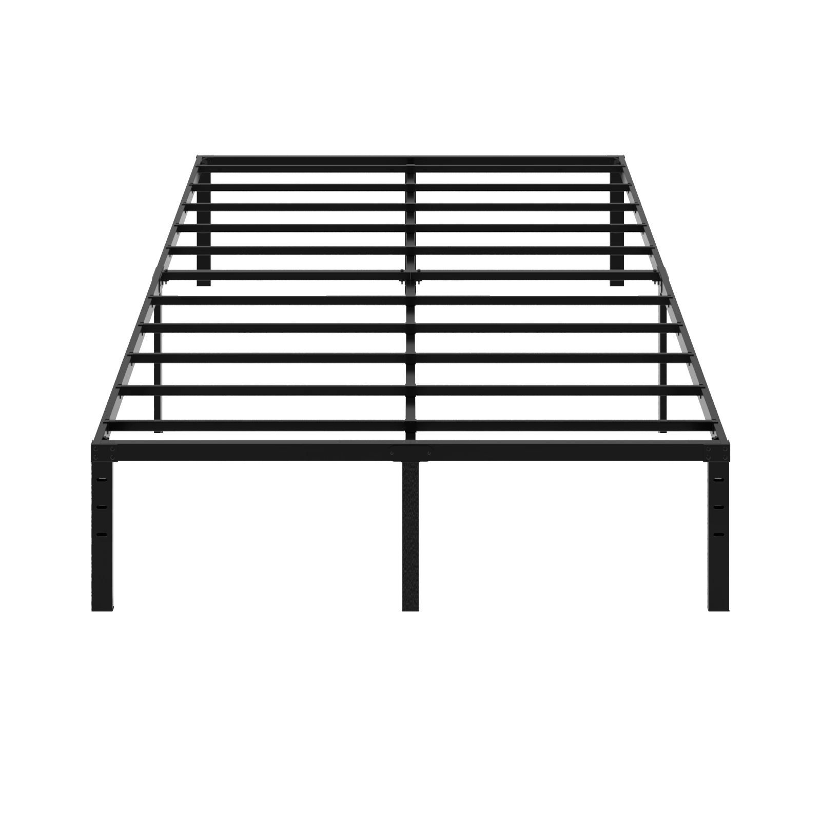 Black Queen Size Simple Basic Platform Metal Bed Frame - 14 Inch Bed Height view 3