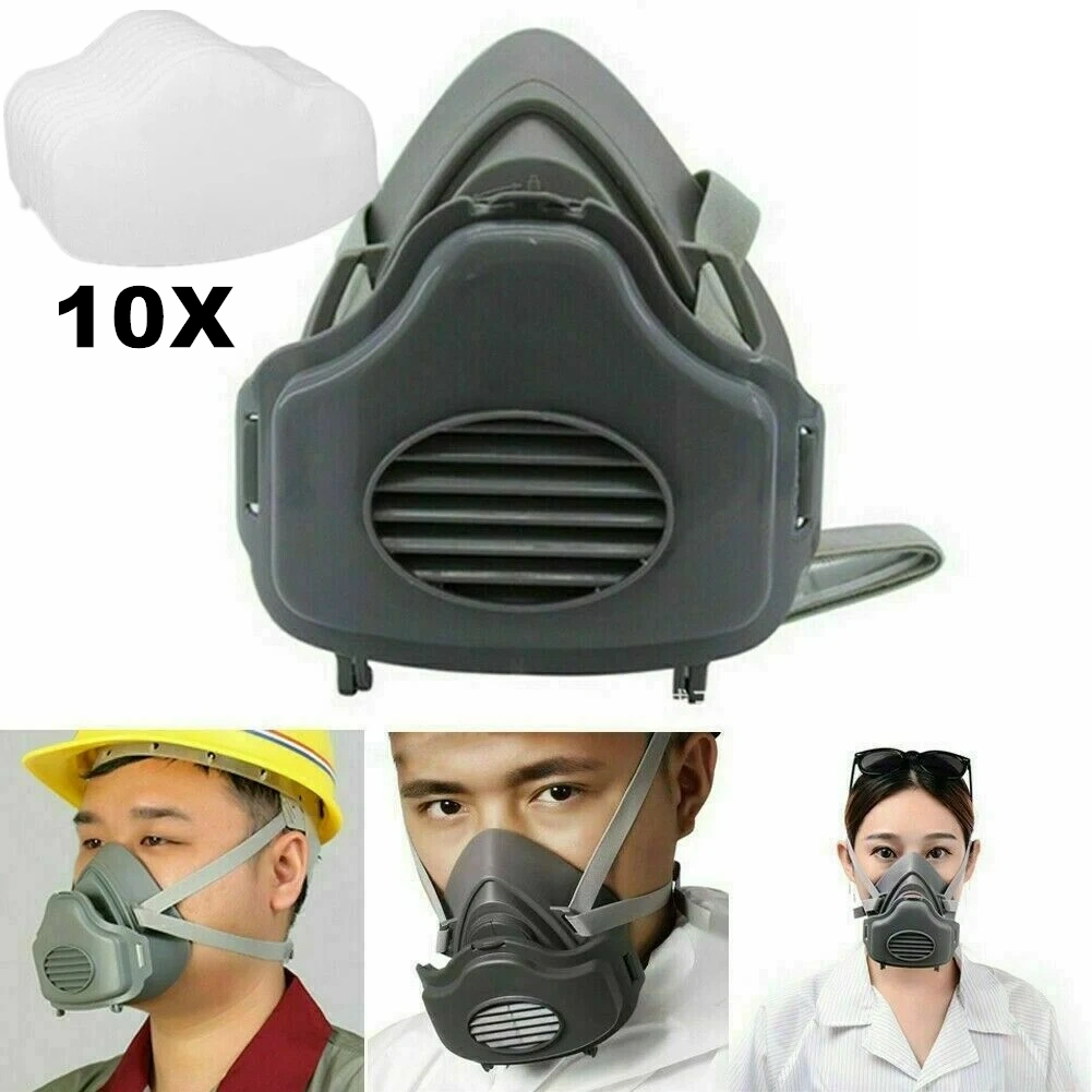 Reusable Half Face Respirator Dust Mask for Woodworking, Painting, Welding