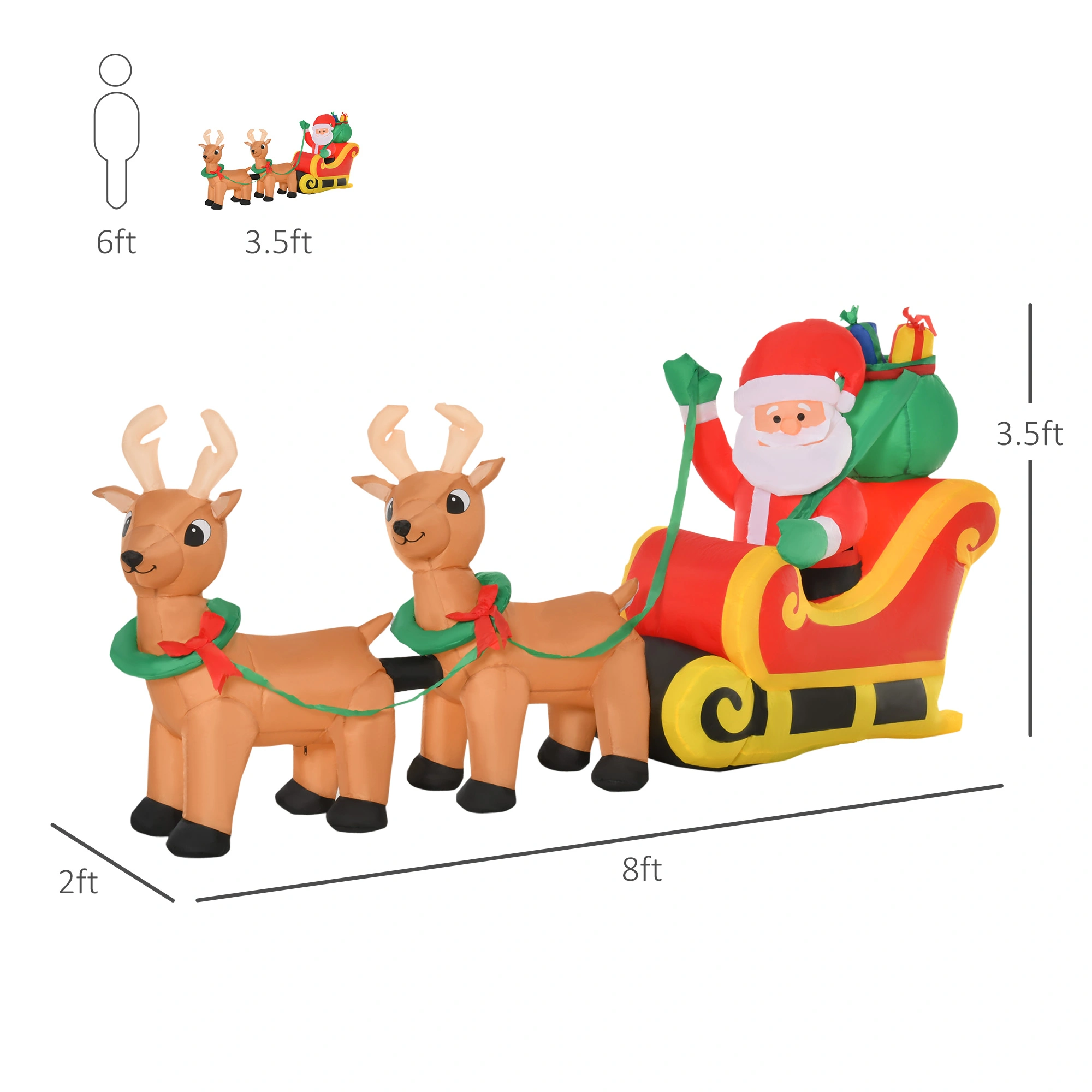 Christmas Santa Claus Figurine Decoration, Holiday Ornament for Home & Party