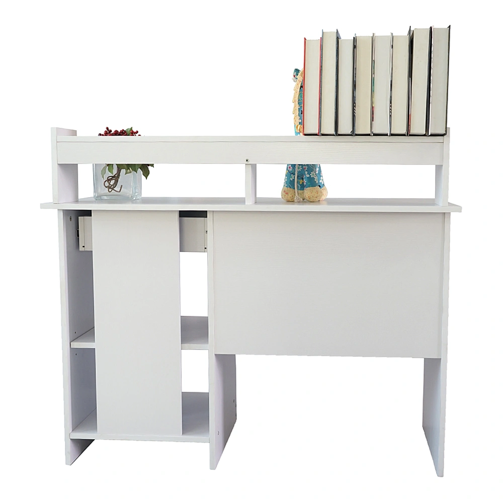 General Style Modern E1 15MM Chipboard Computer Desk White view 2
