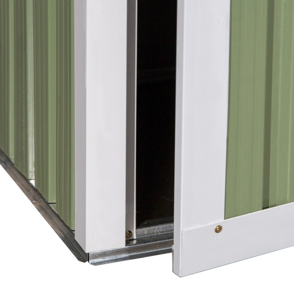 Metal Outdoor Storage Shed, 5' x 3' Garden Tool Cabinet - Green view 3