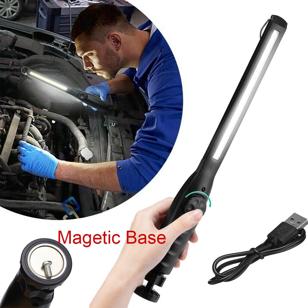 2 Pack USB Rechargeable LED Work Lights Magnetic Base Flashlight for Outdoor Camping view 5