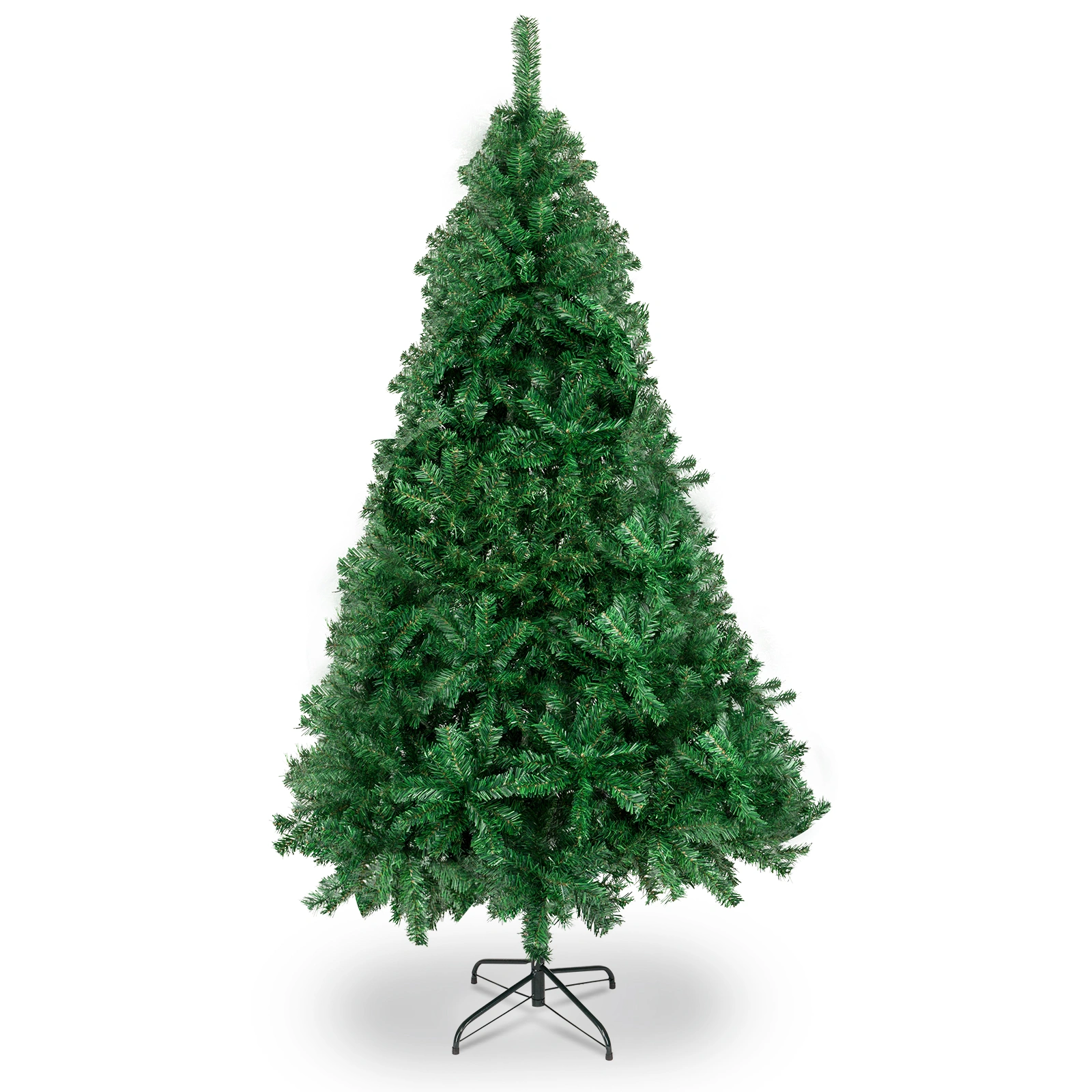 6FT Artificial Christmas Tree with 550 Branch Tips, Full Full-Peel Pre-Lit Pine Tree for Indoor Outdoor Holiday Christmas Home Decor